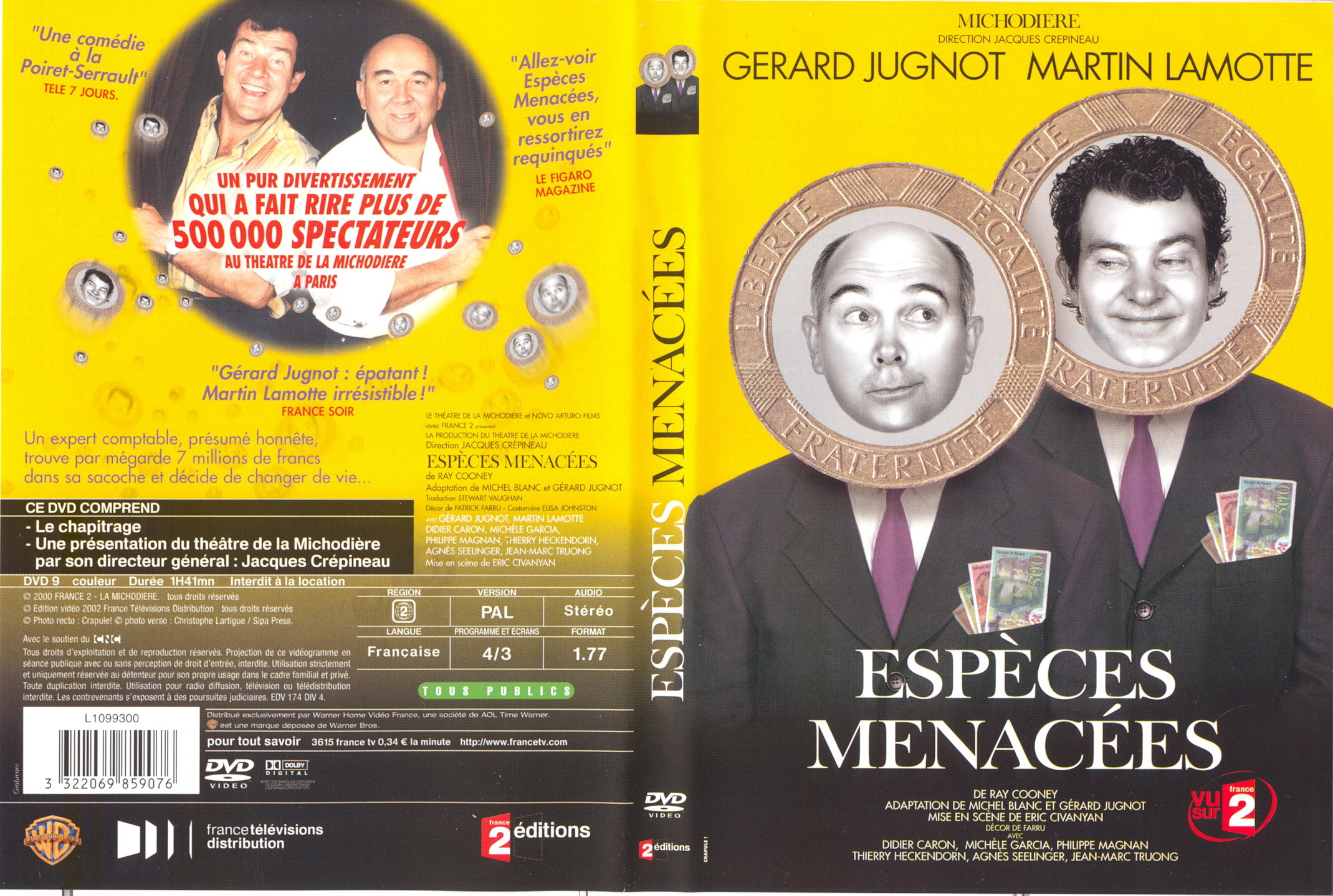 Jaquette DVD Espces menaces