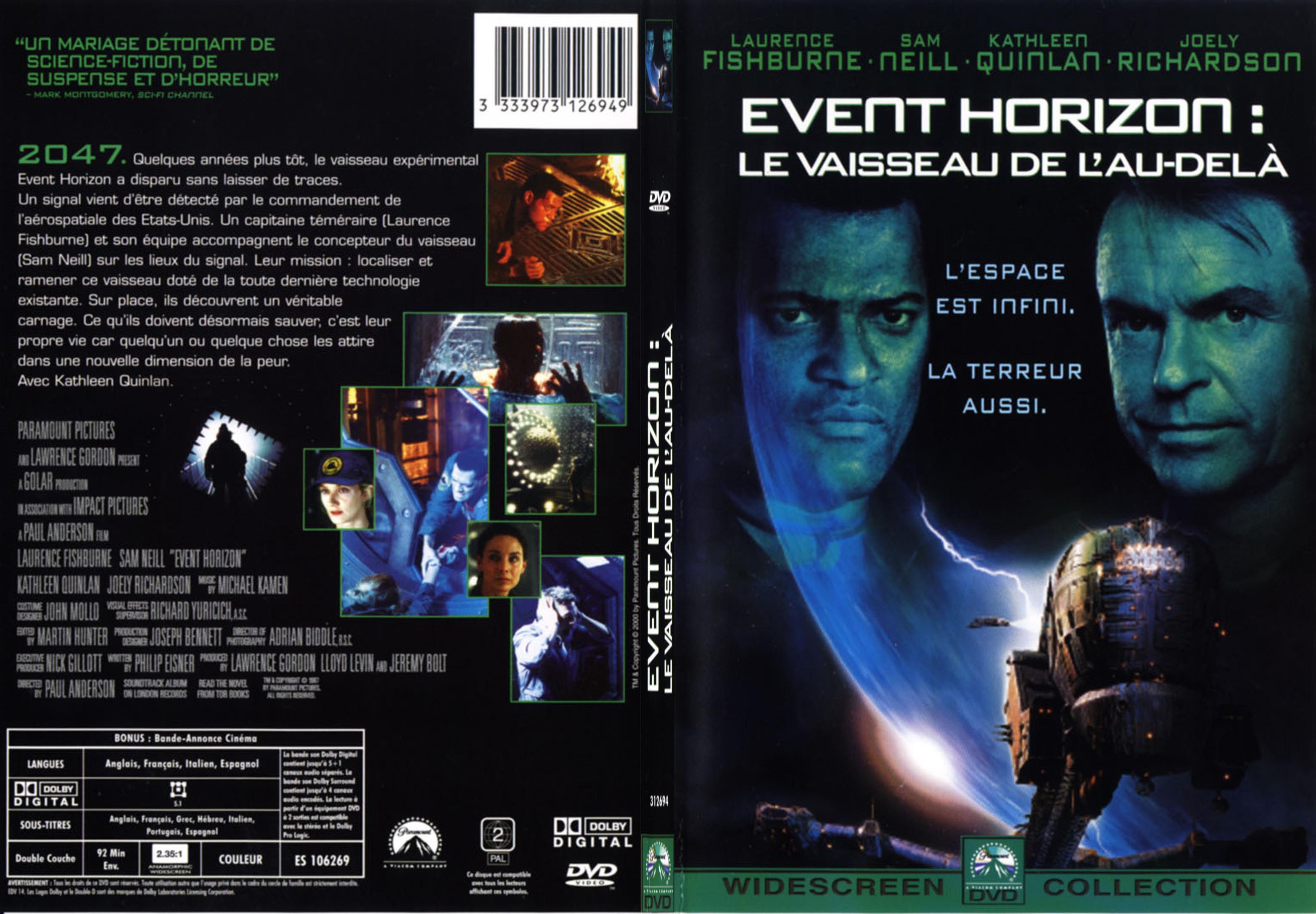 Jaquette DVD Event horizon - SLIM