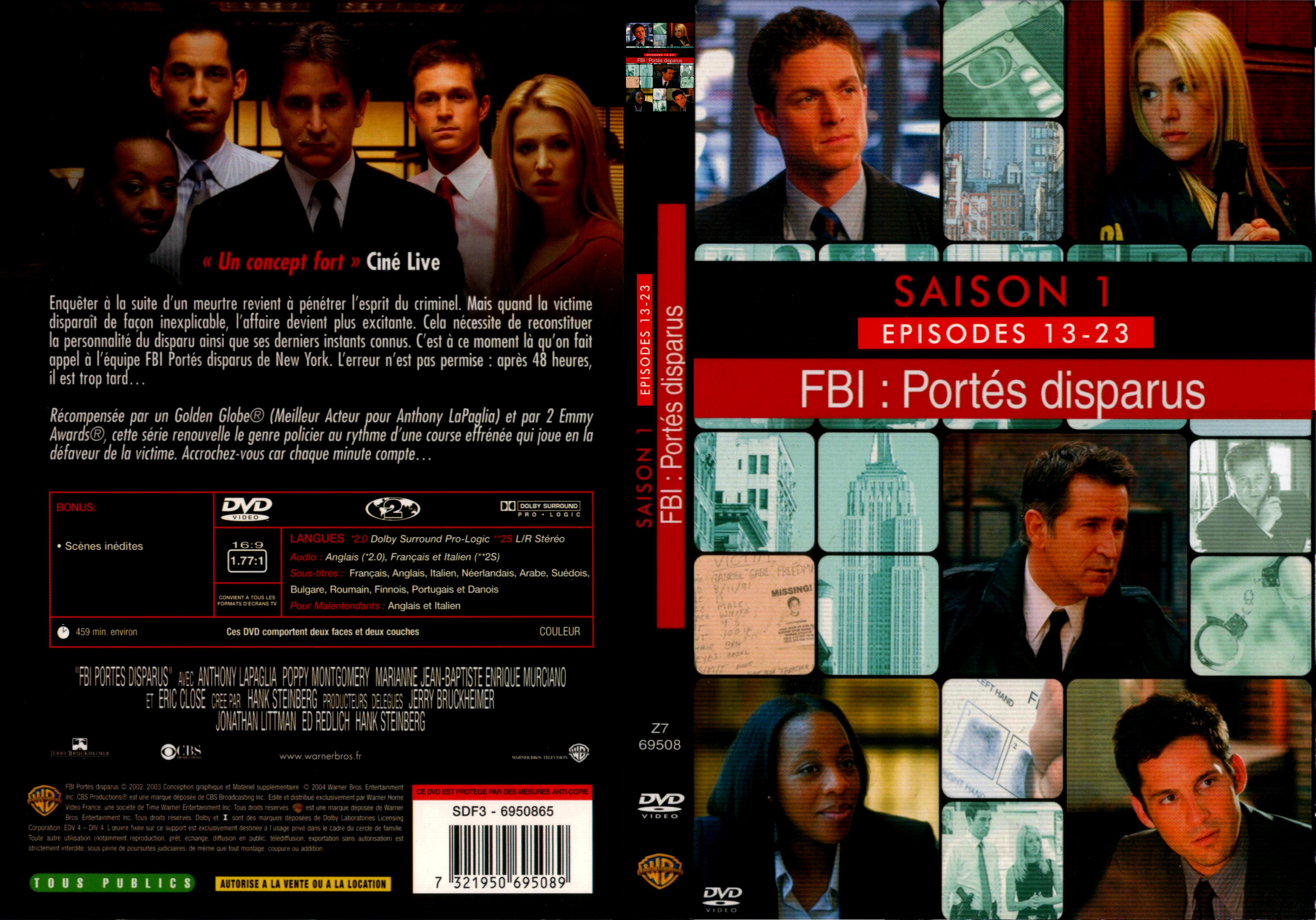Jaquette DVD FBI ports disparus Saison 1 Coffret 2