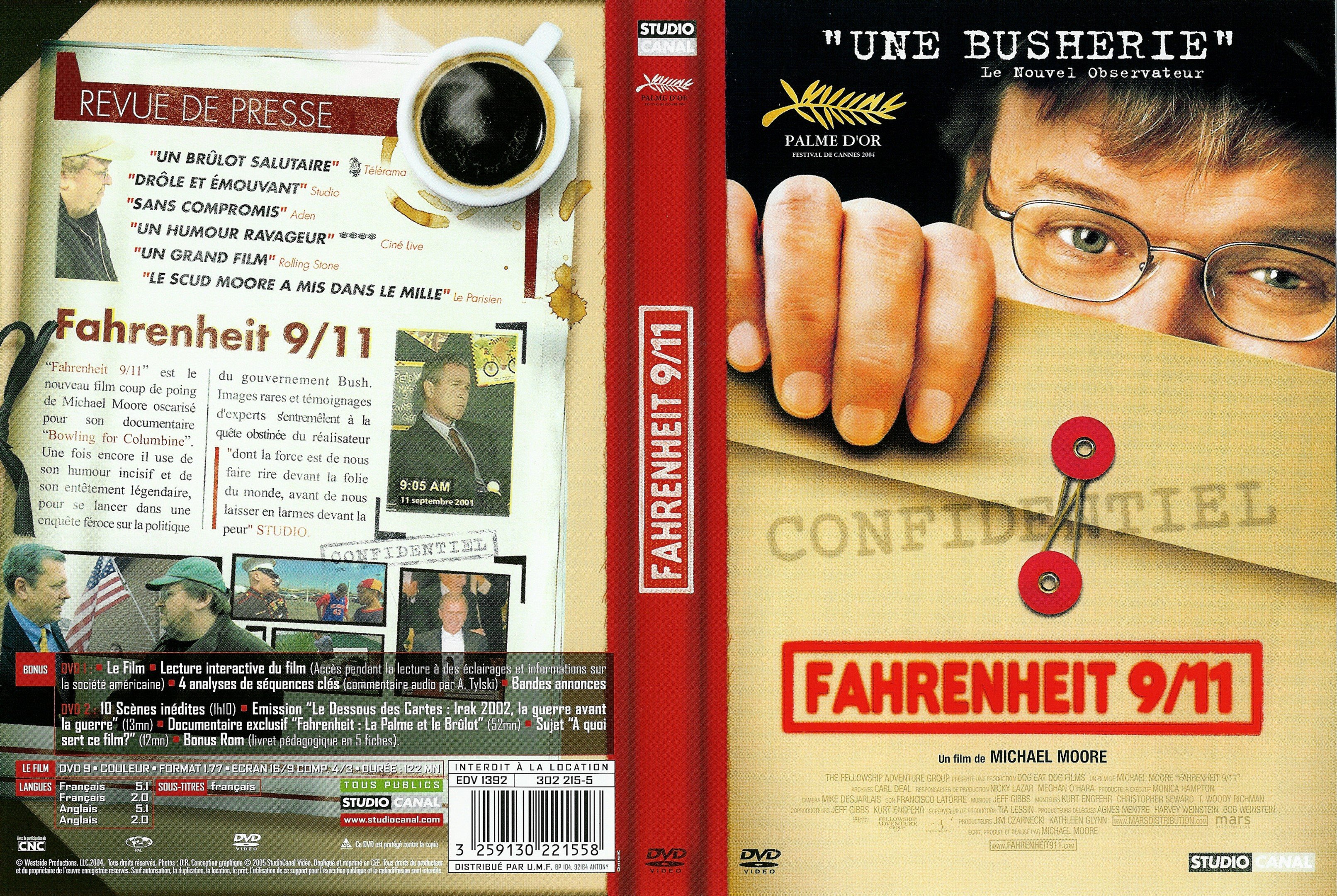 Jaquette DVD Fahrenheit 9-11