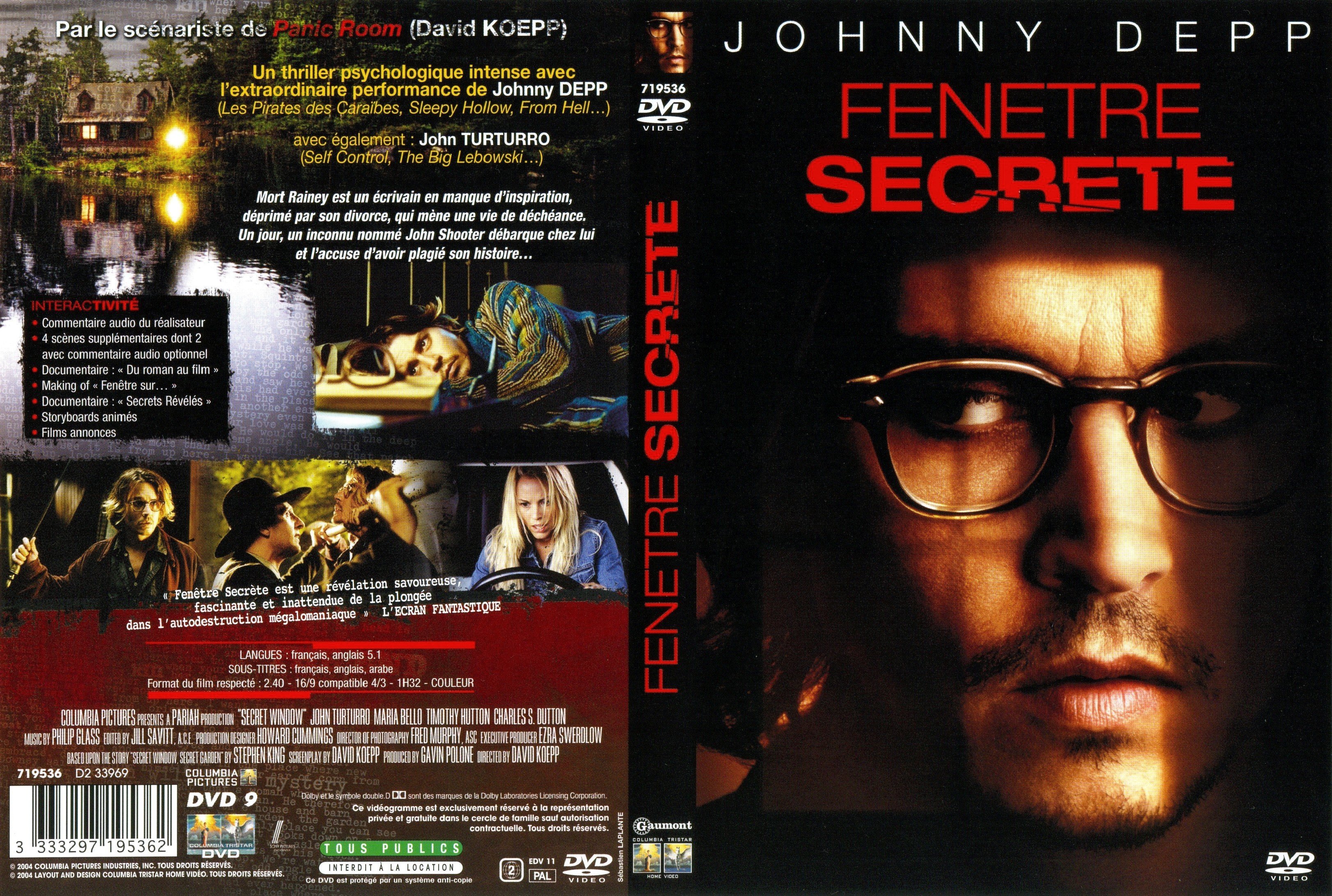 Jaquette DVD Fenetre secrete