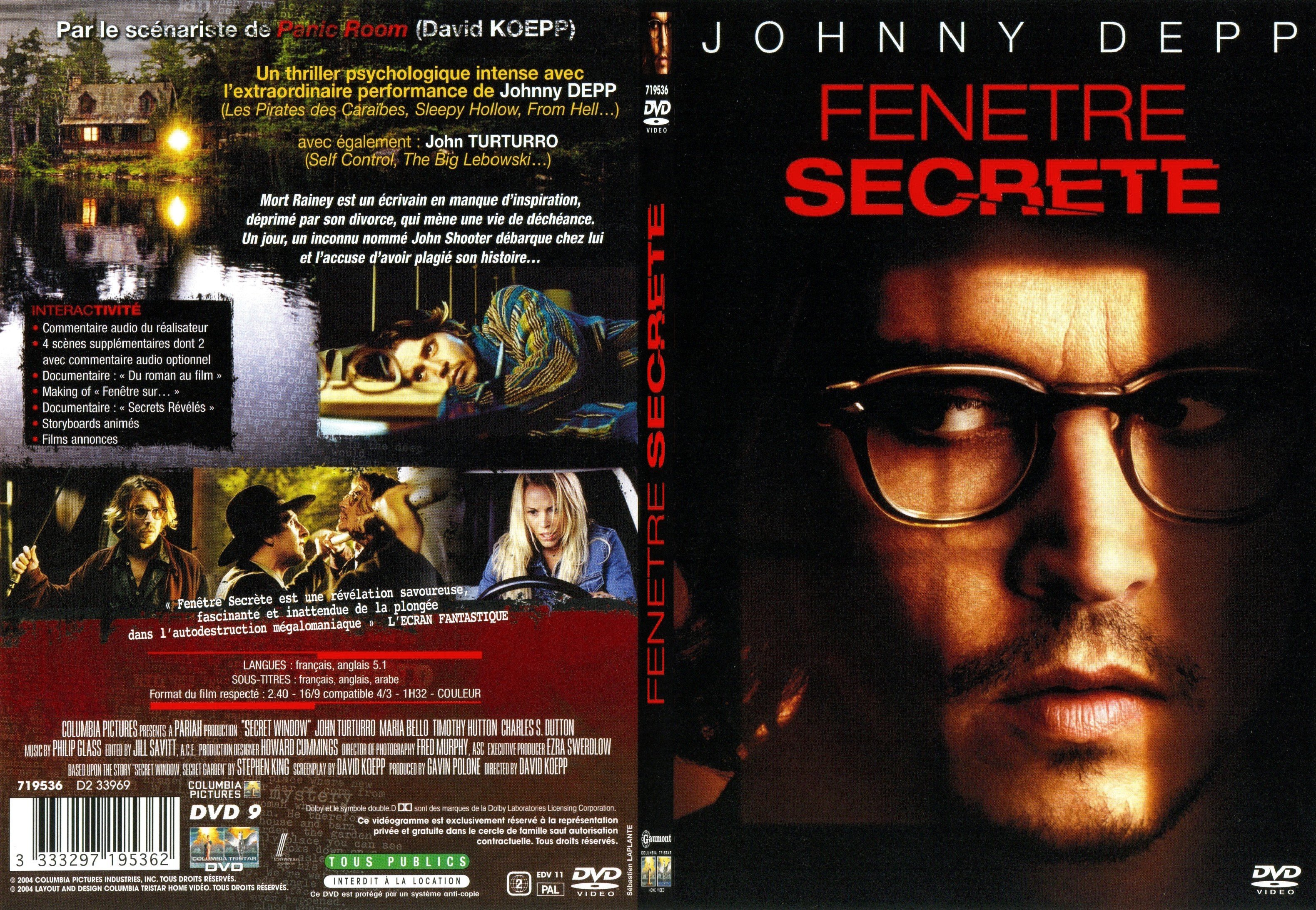 Jaquette DVD Fenetre secrete - SLIM