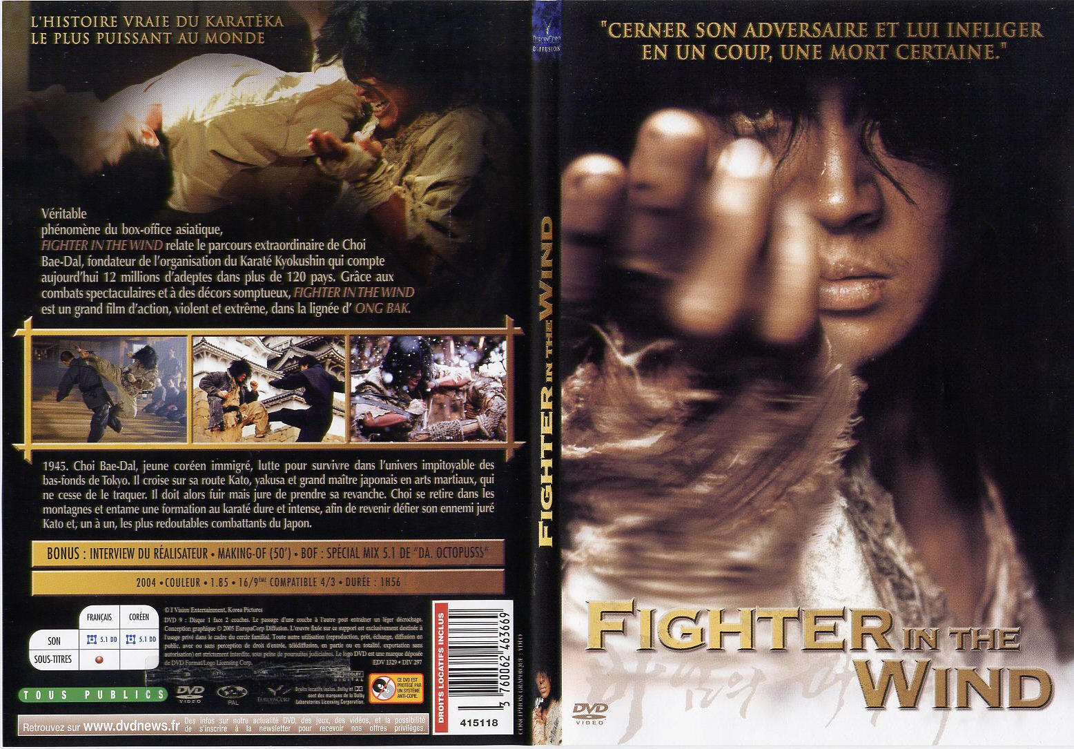 Jaquette DVD Fighter in the wind - SLIM