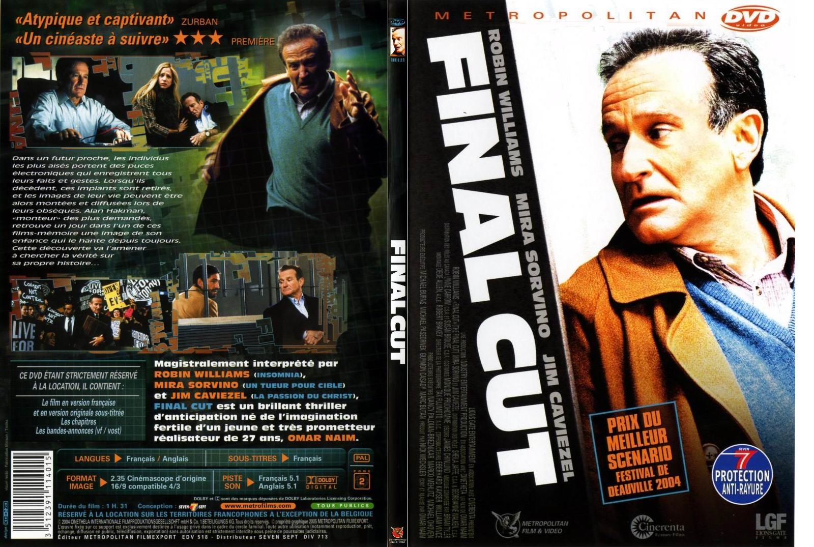Jaquette DVD Final cut - SLIM v2