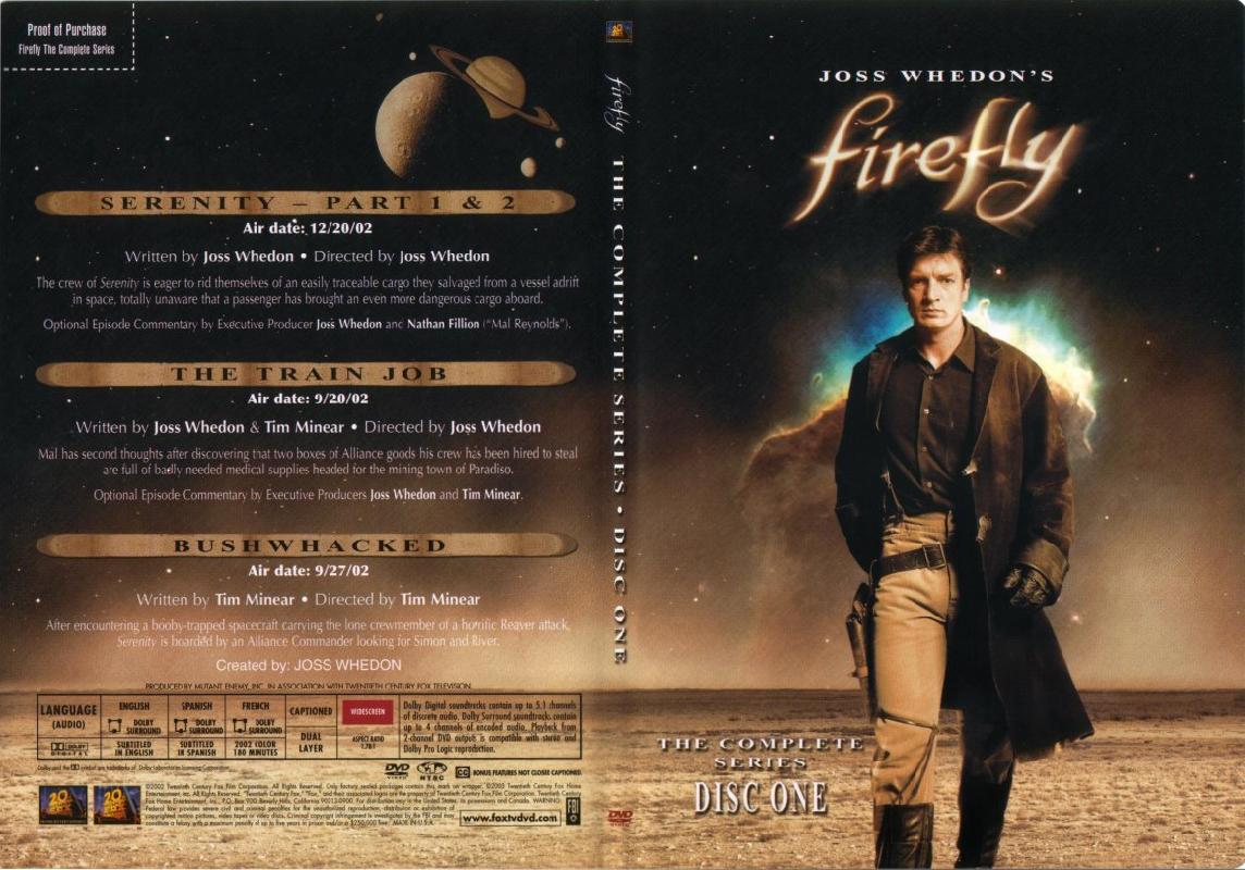 Jaquette DVD Firefly vol 1 Zone1