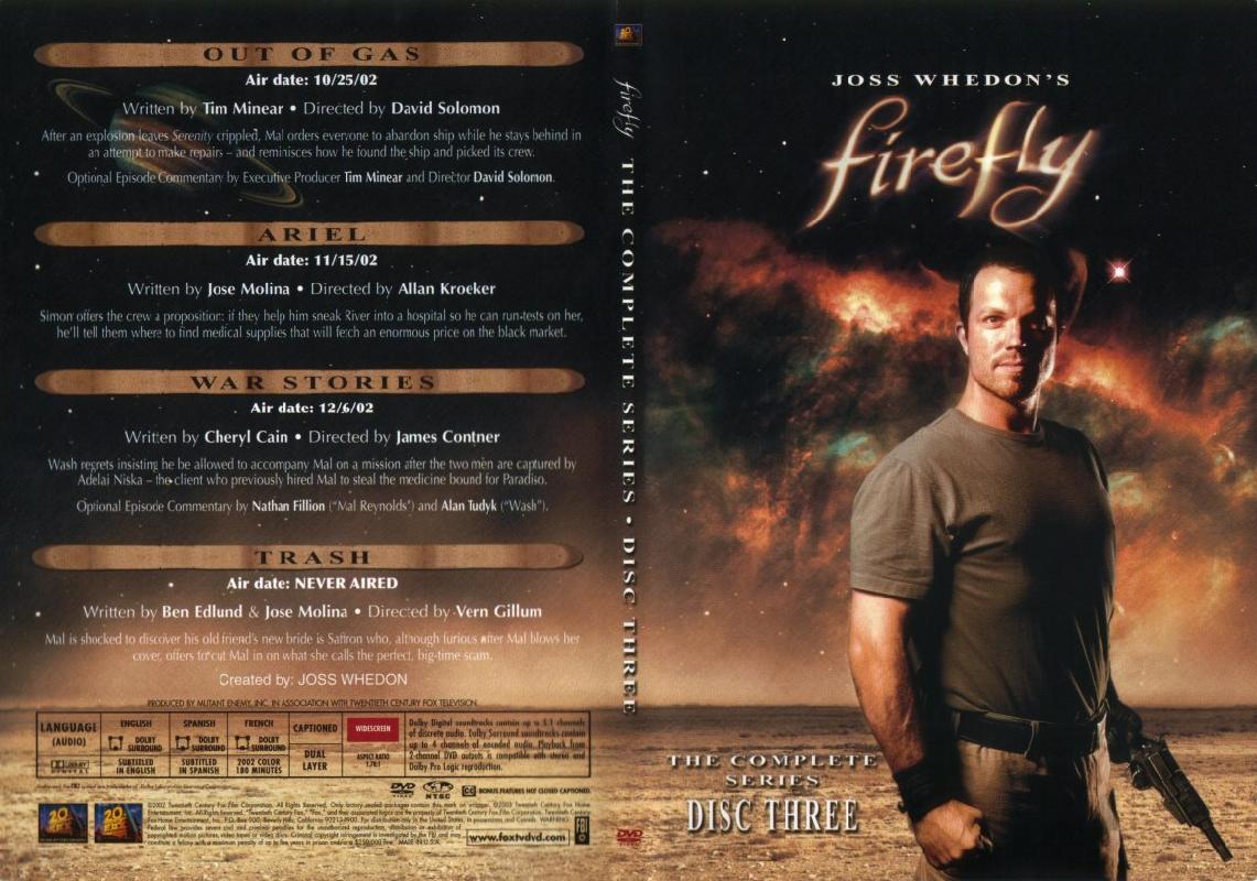 Jaquette DVD Firefly vol 3 Zone1