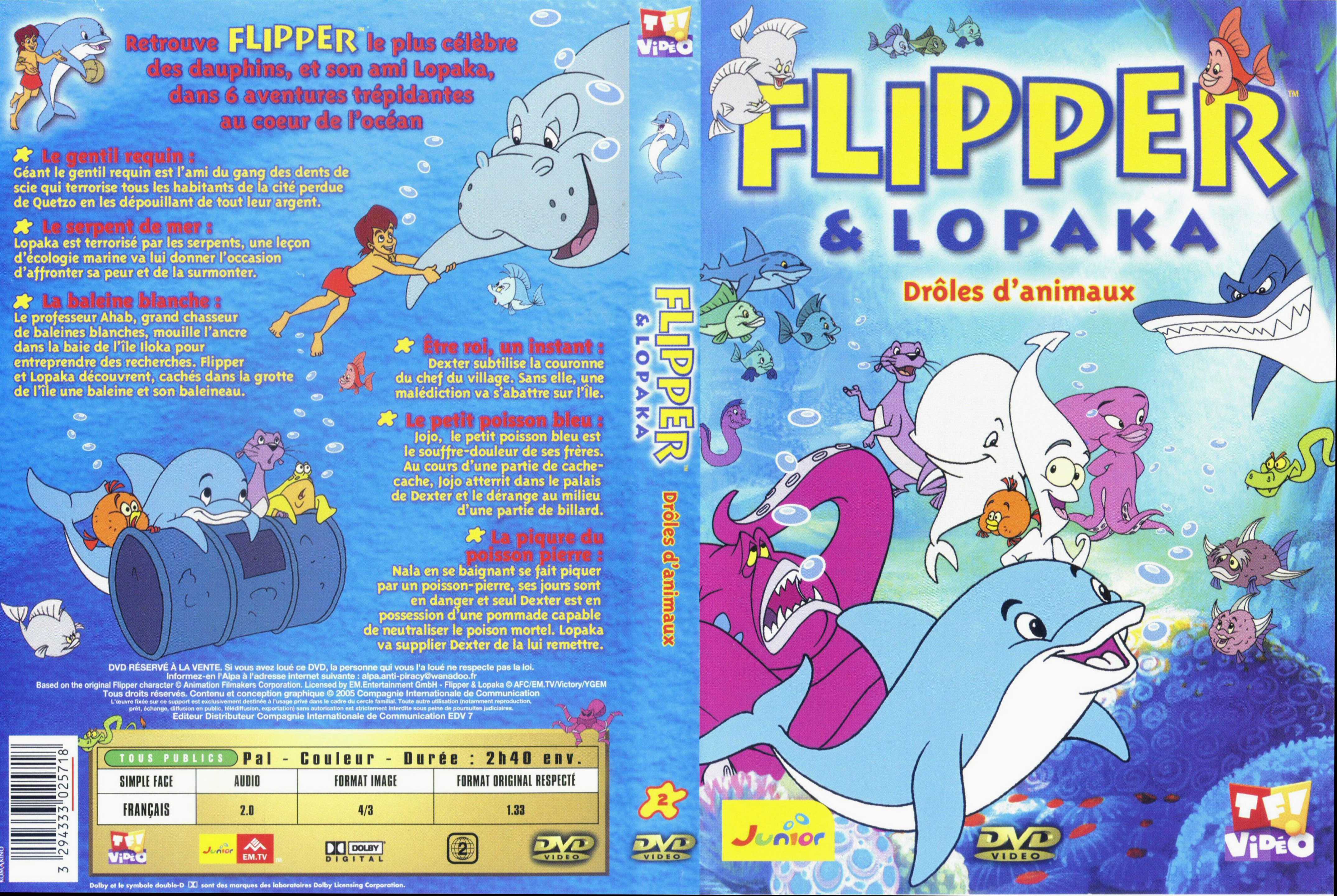 Jaquette DVD Flipper et Lopaka droles d