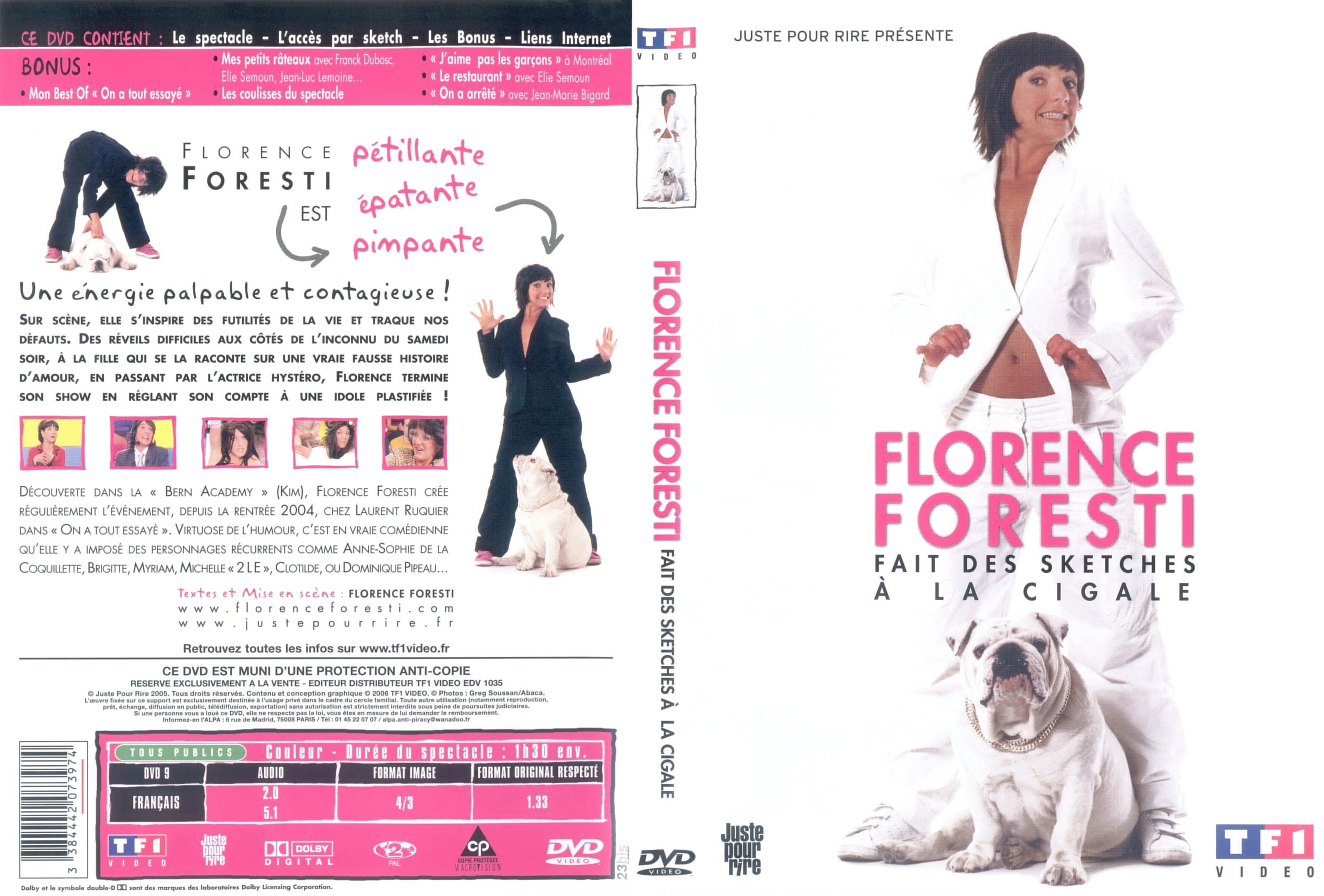 Jaquette DVD Florence Foresti fait des sketches  la cigale