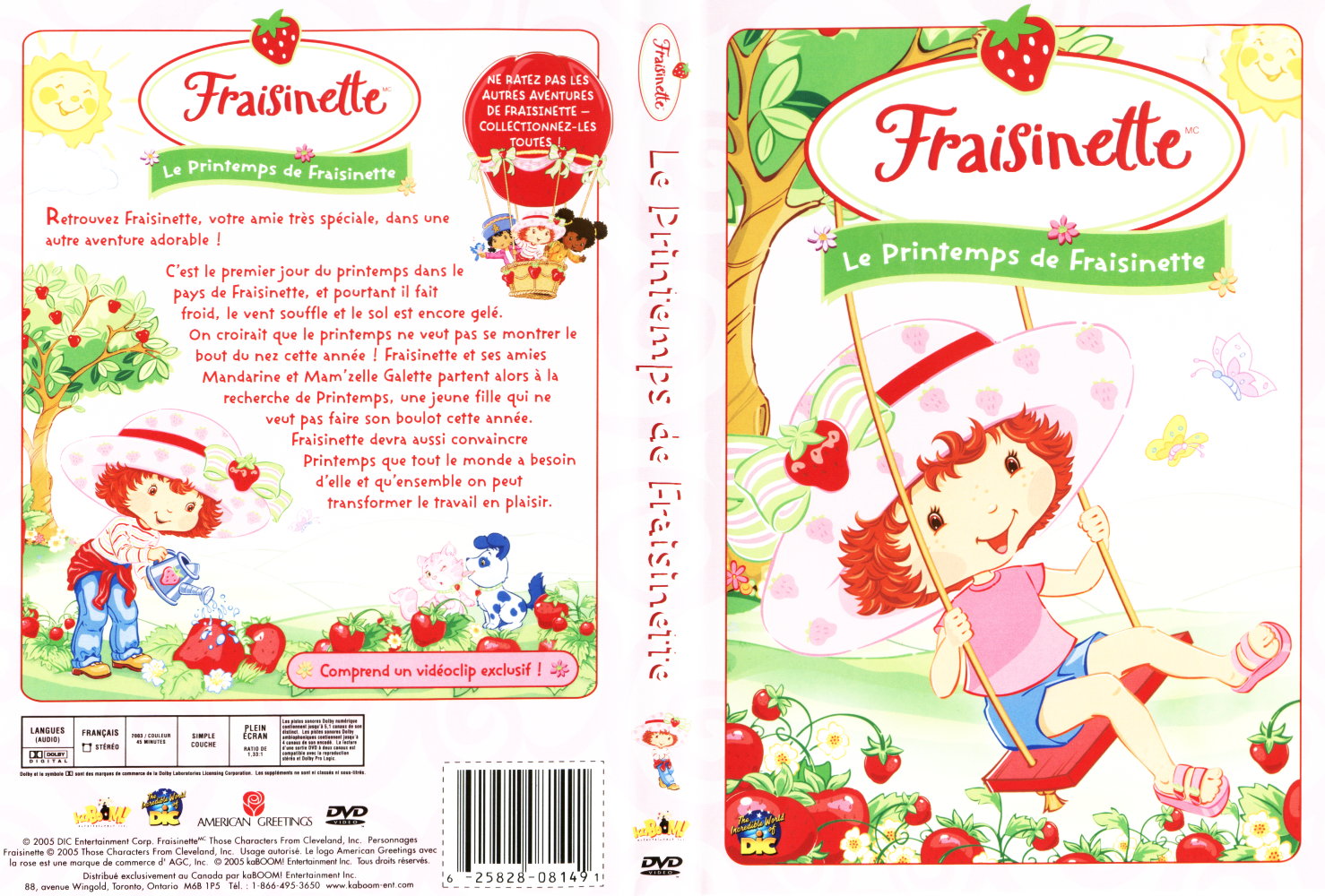 Jaquette DVD Fraisinette le printemps de Fraisinette