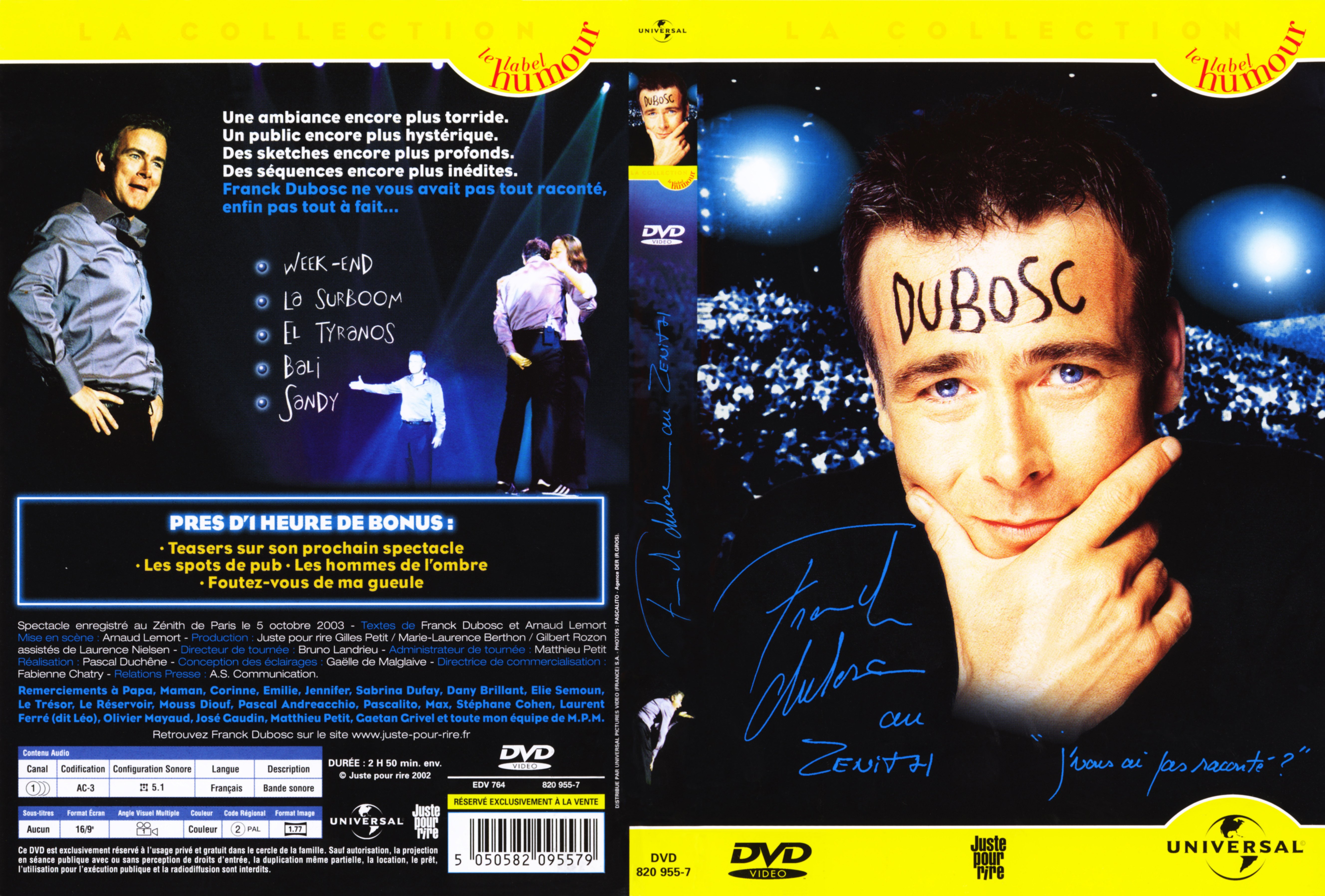 Jaquette DVD Franck Dubosc J