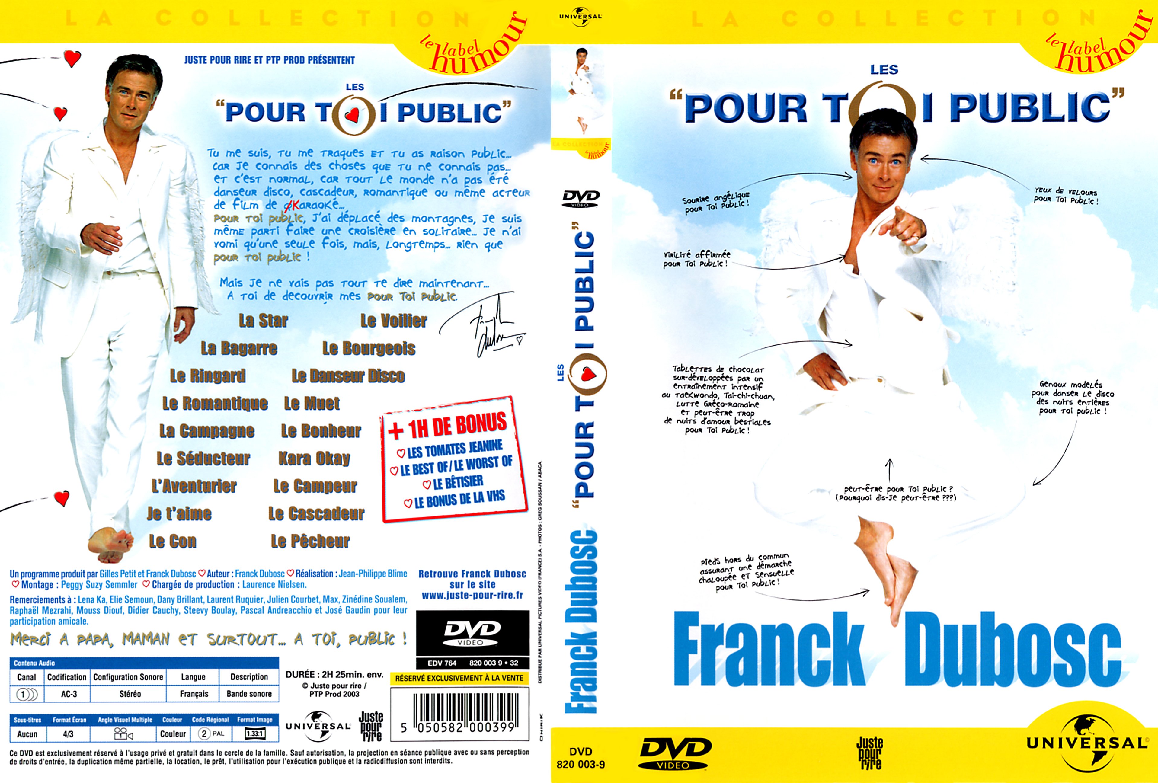 Jaquette DVD Franck Dubosc pour toi public