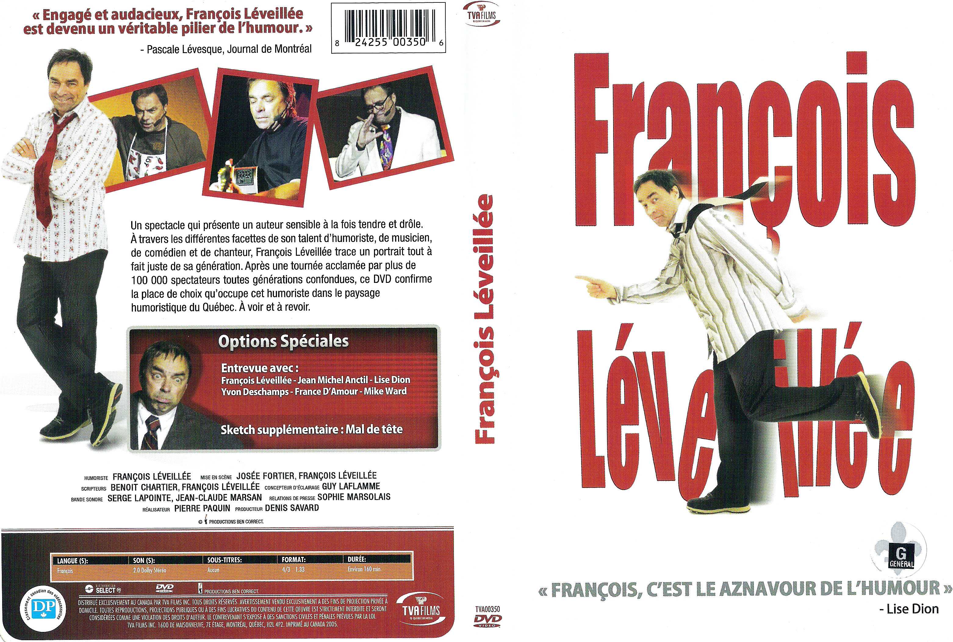 Jaquette DVD Francois Leveiller