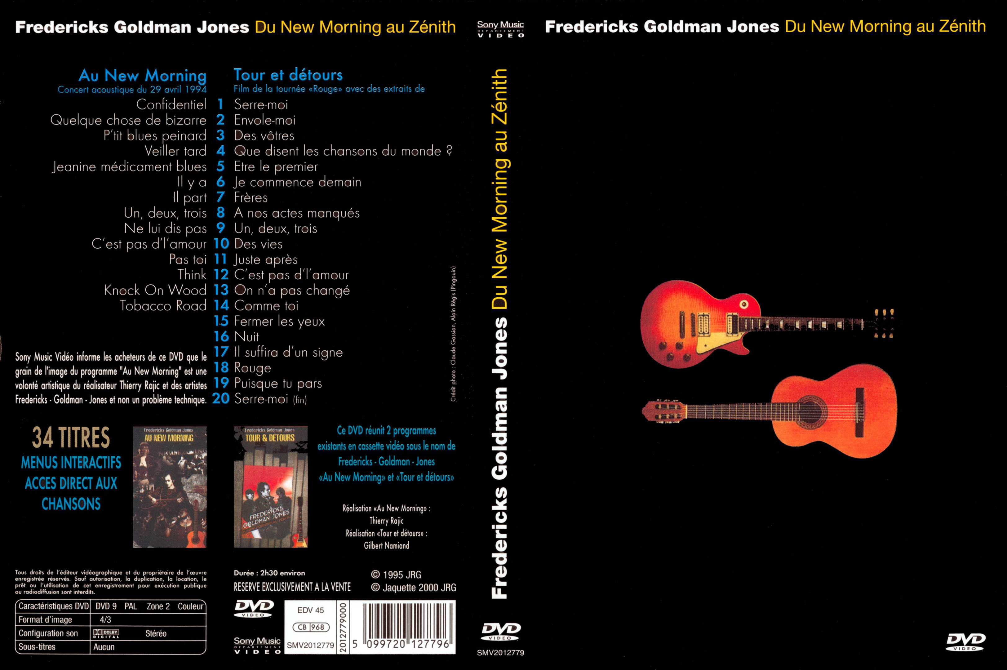Jaquette DVD Fredericks Goldman Jones du new morning au zenith