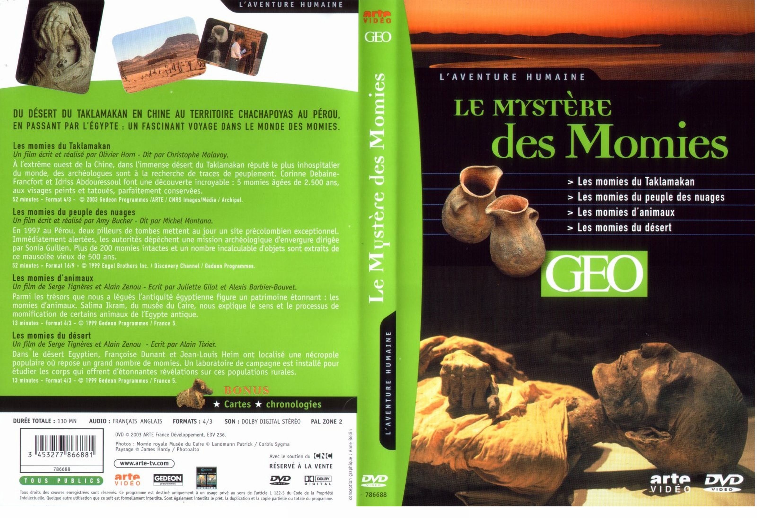 Jaquette DVD GEO - Le mystre des momies