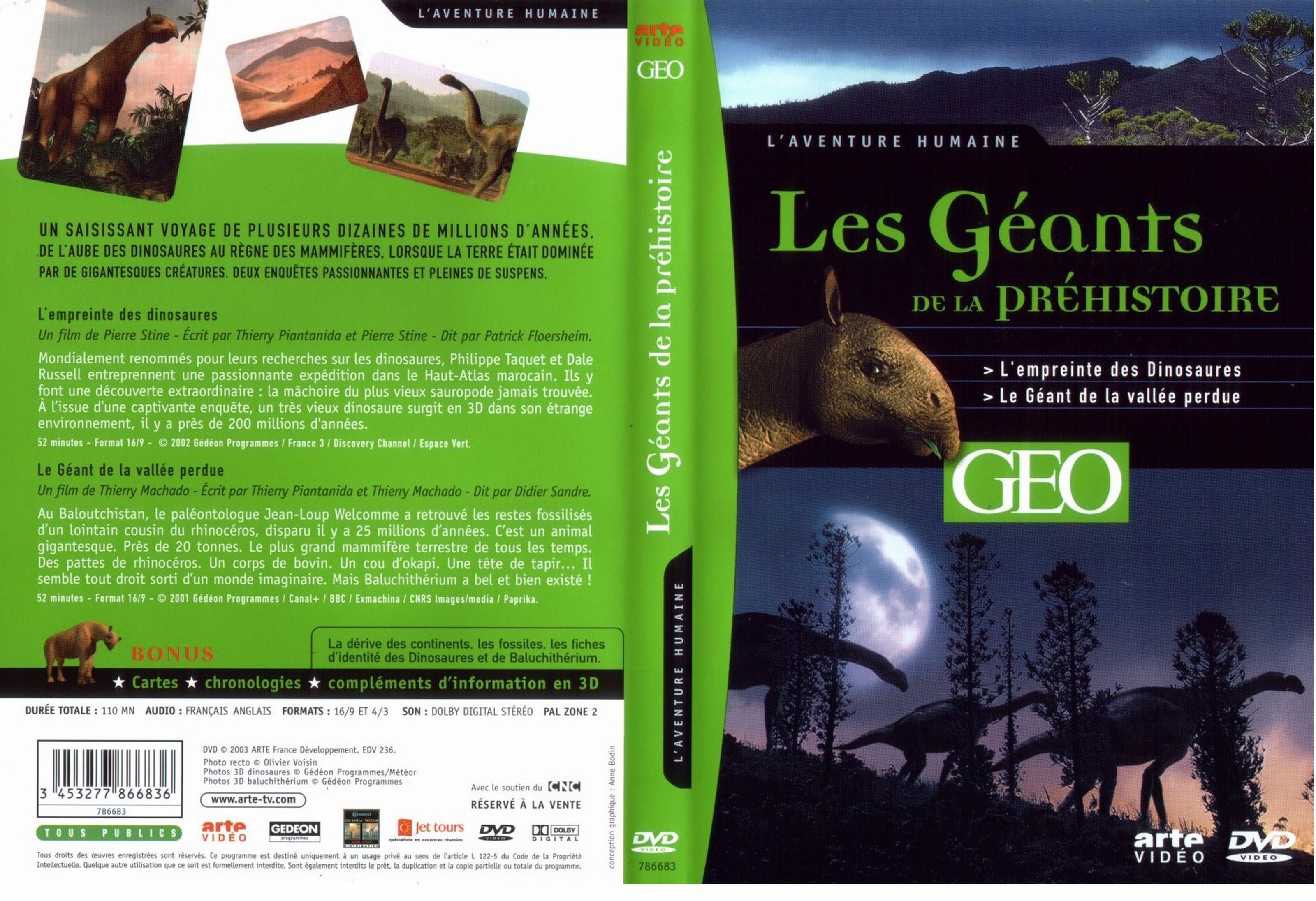 Jaquette DVD GEO - Les gants de la prhistoire