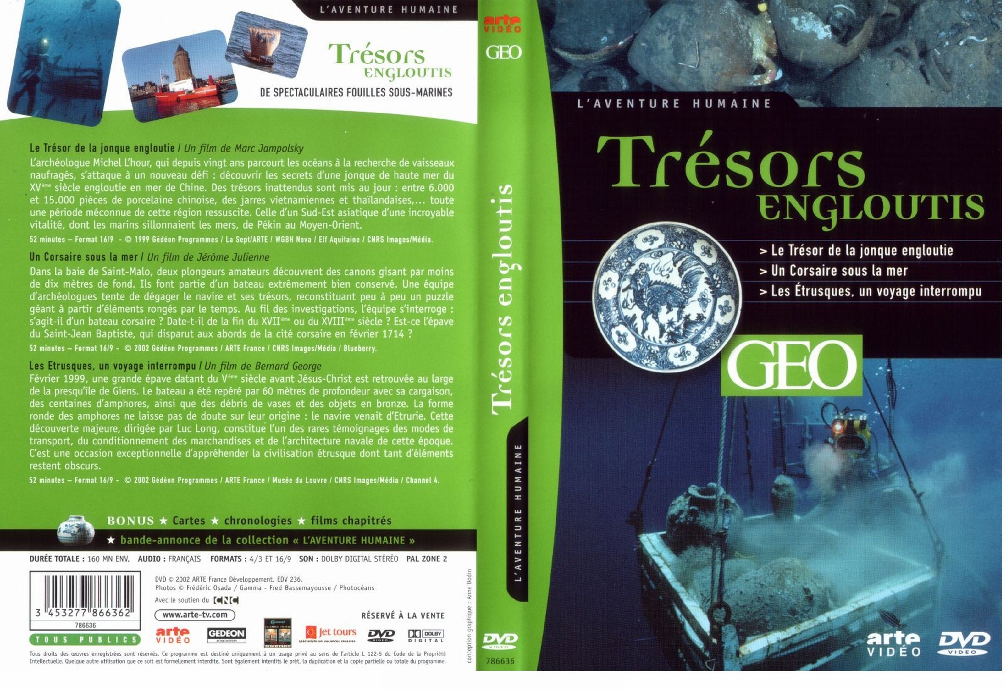 Jaquette DVD GEO - Trsors engloutis