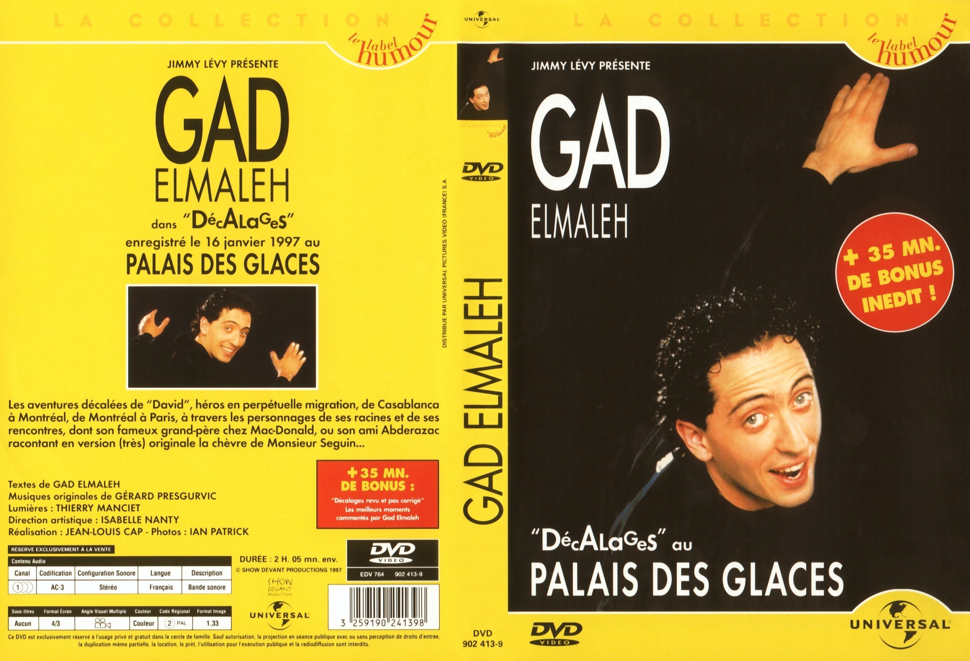 Jaquette DVD Gad Elmaleh dcalages au palais des glaces