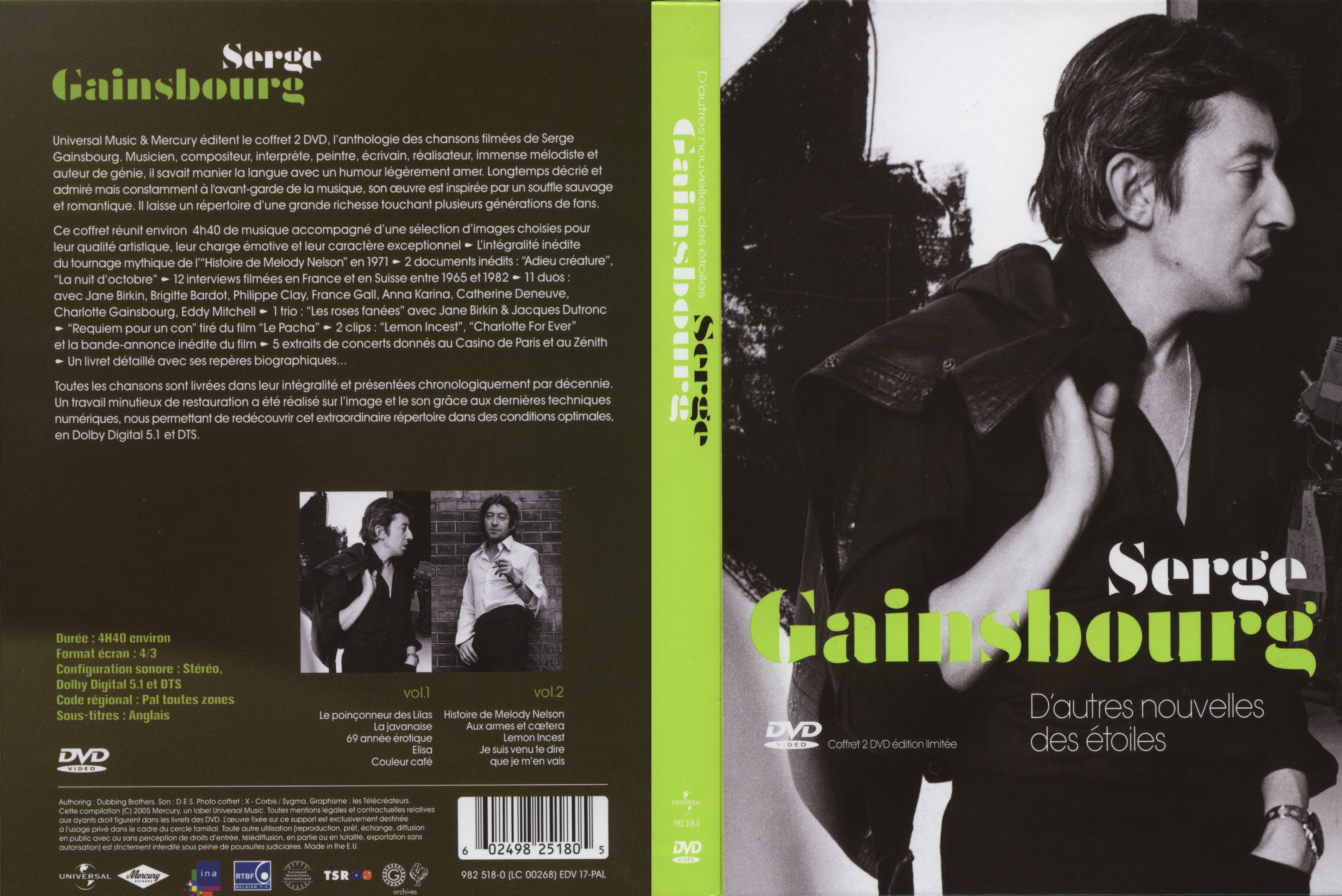 Jaquette DVD Gainsbourg d