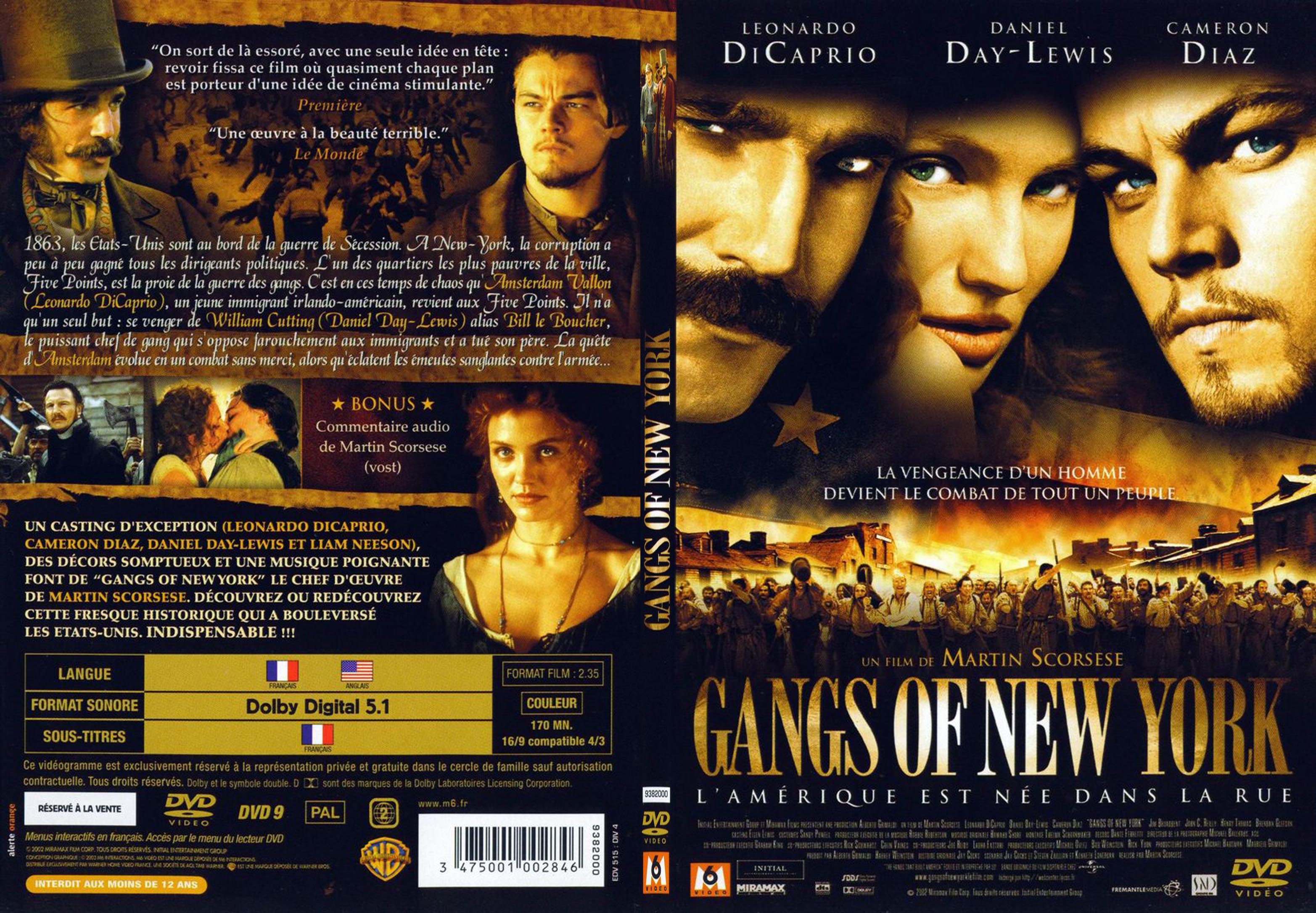 Jaquette DVD Gangs of New York - SLIM