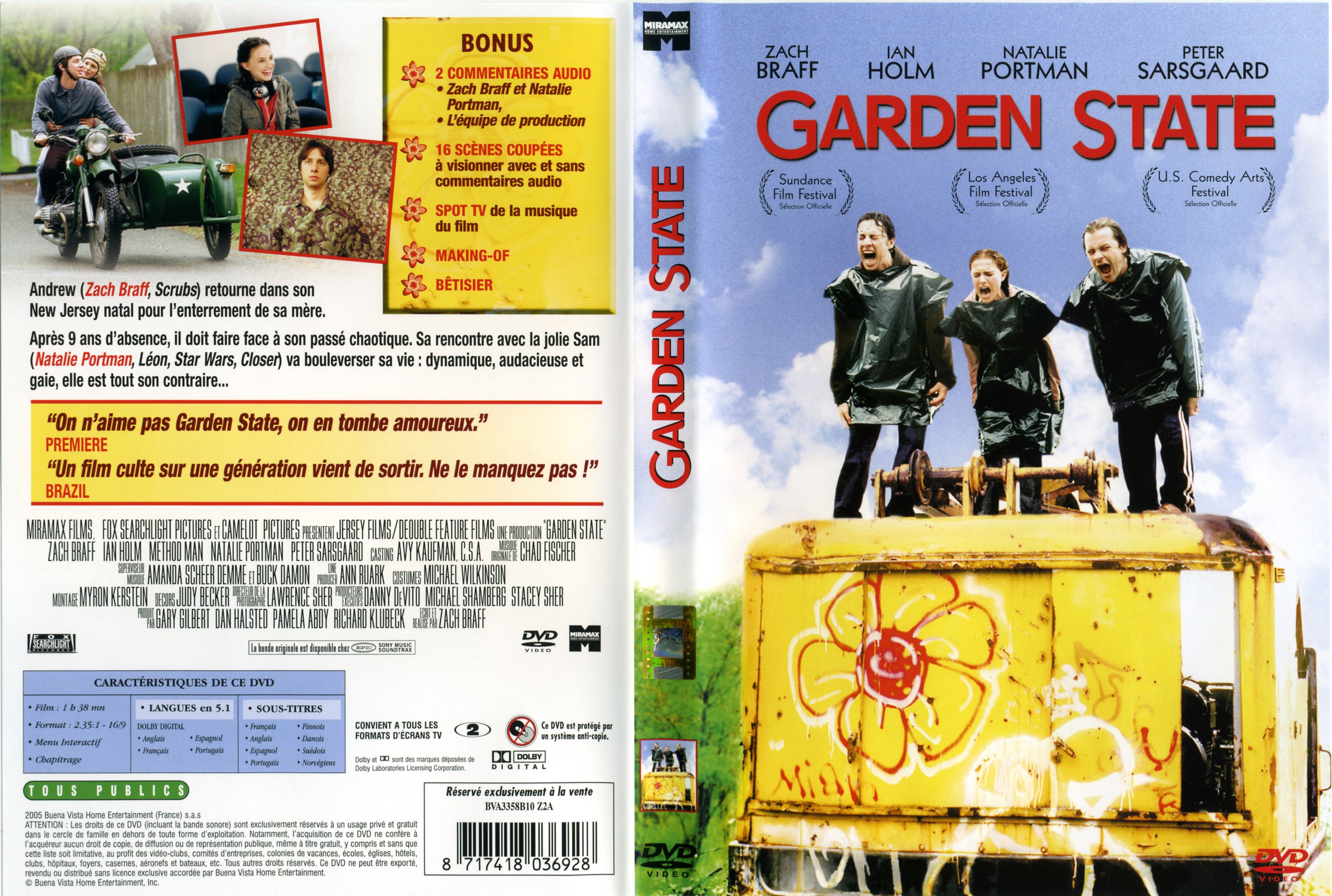 Jaquette DVD Garden state