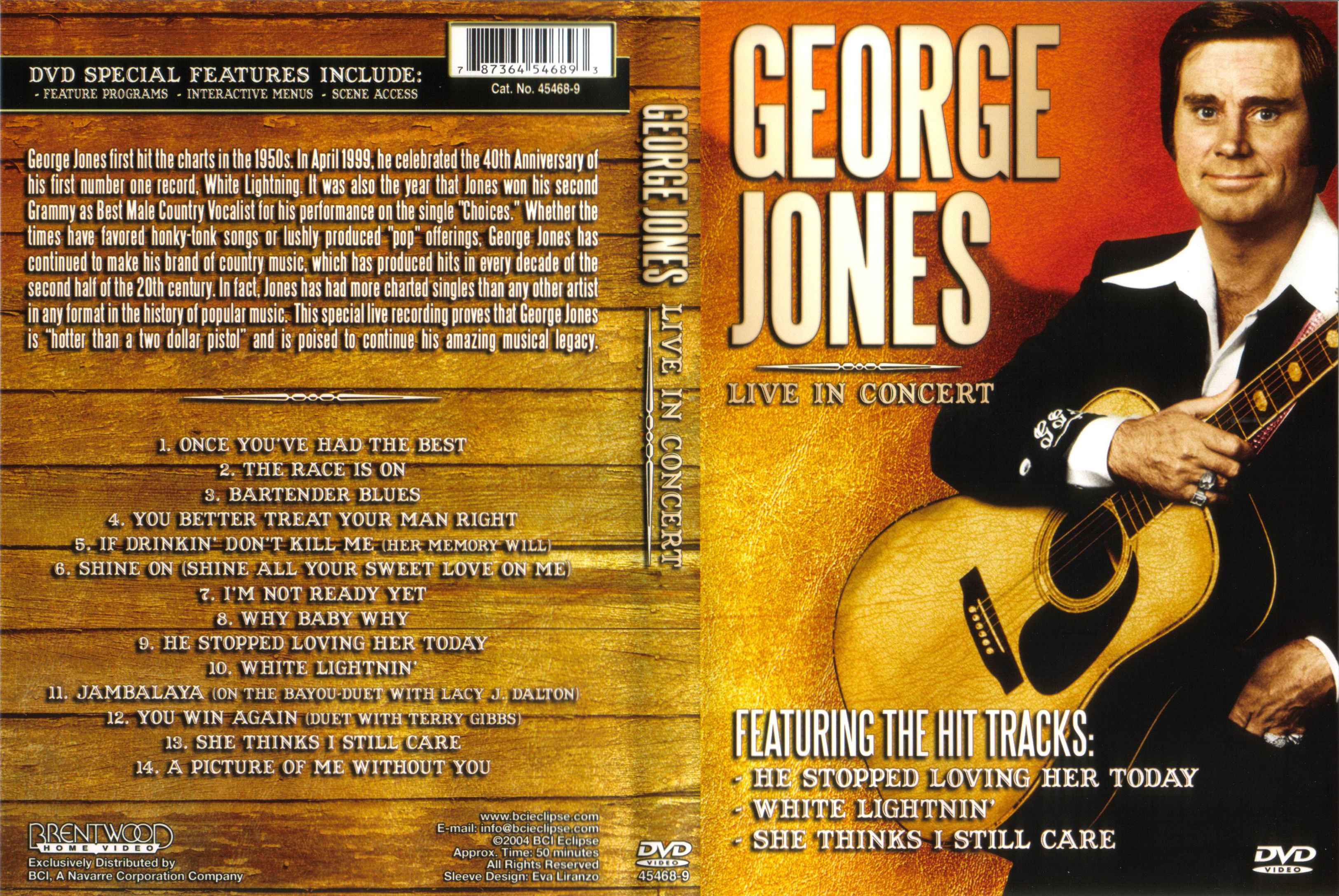 Jaquette DVD George Jones live in concert
