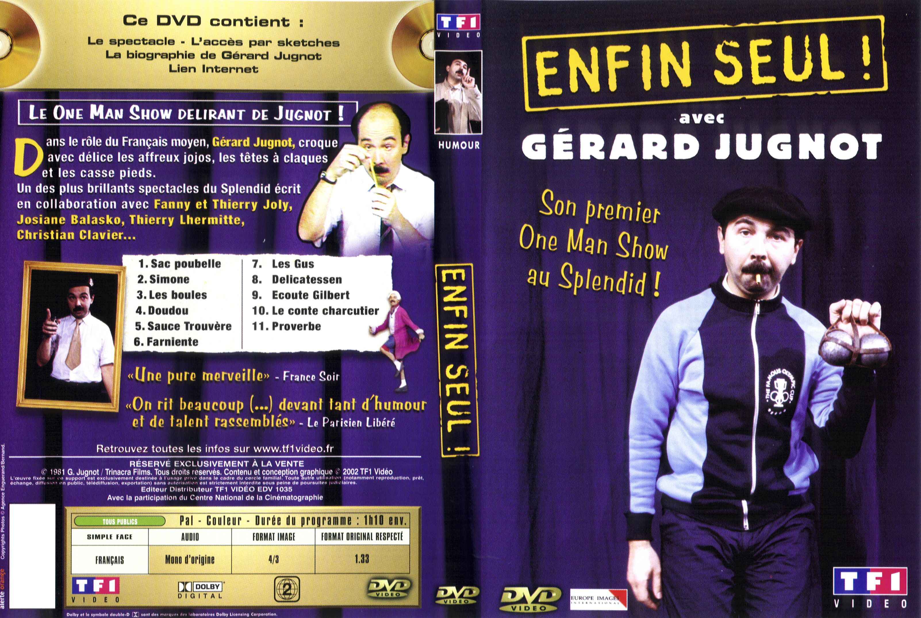 Jaquette DVD Grard Jugnot enfin seul