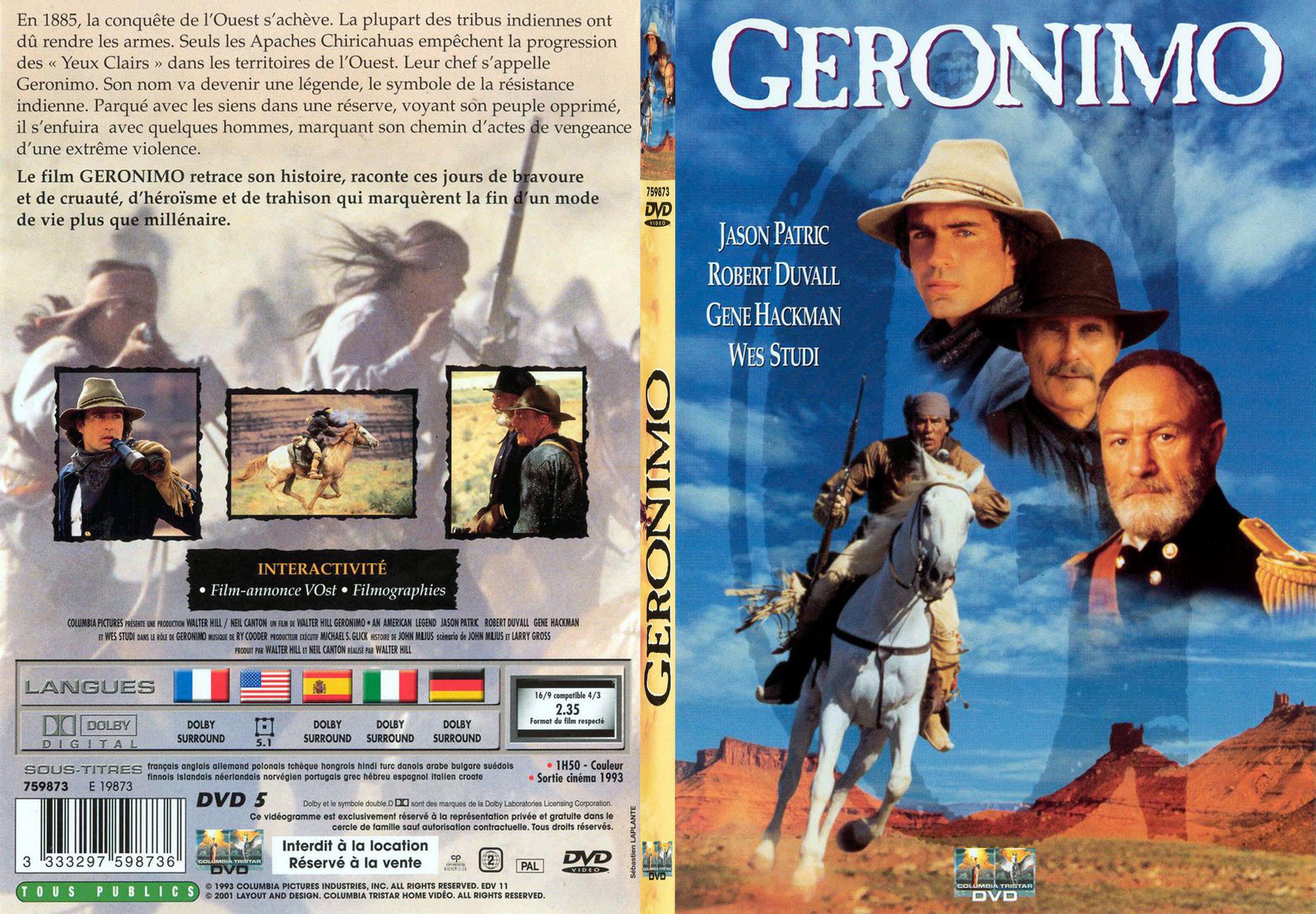 Jaquette DVD Geronimo - SLIM