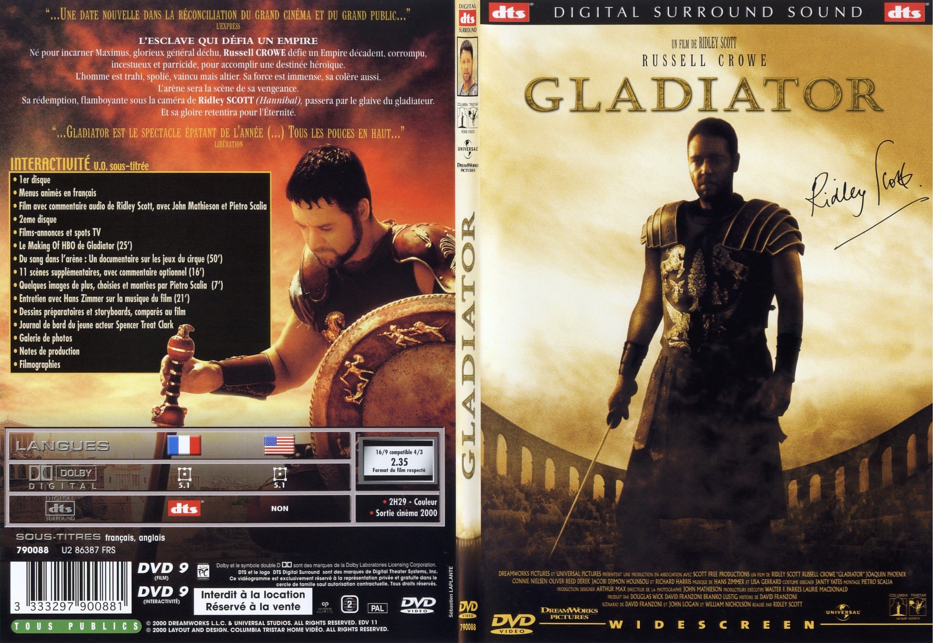 Jaquette DVD Gladiator - SLIM