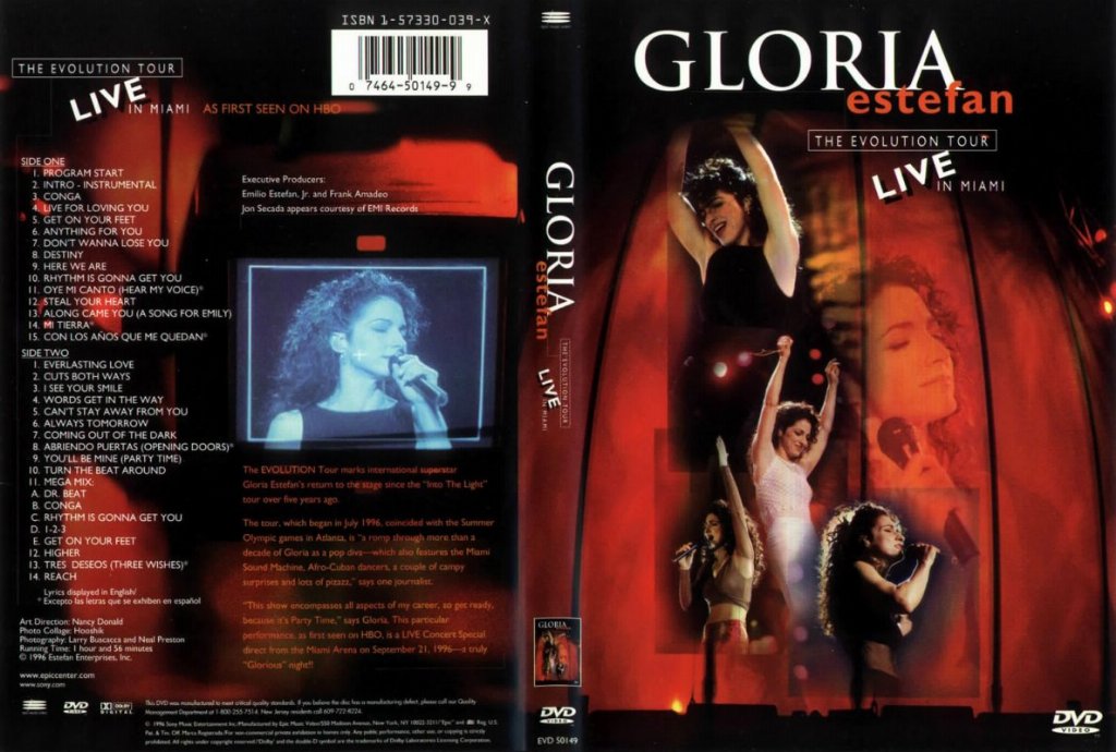 Jaquette DVD Gloria Estefan The evolution tour