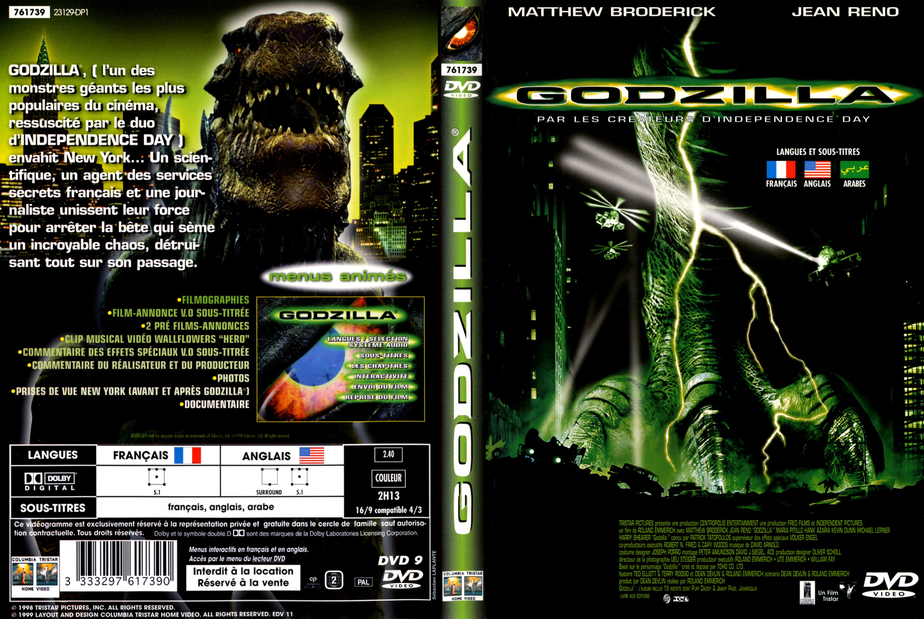 Jaquette DVD Godzilla