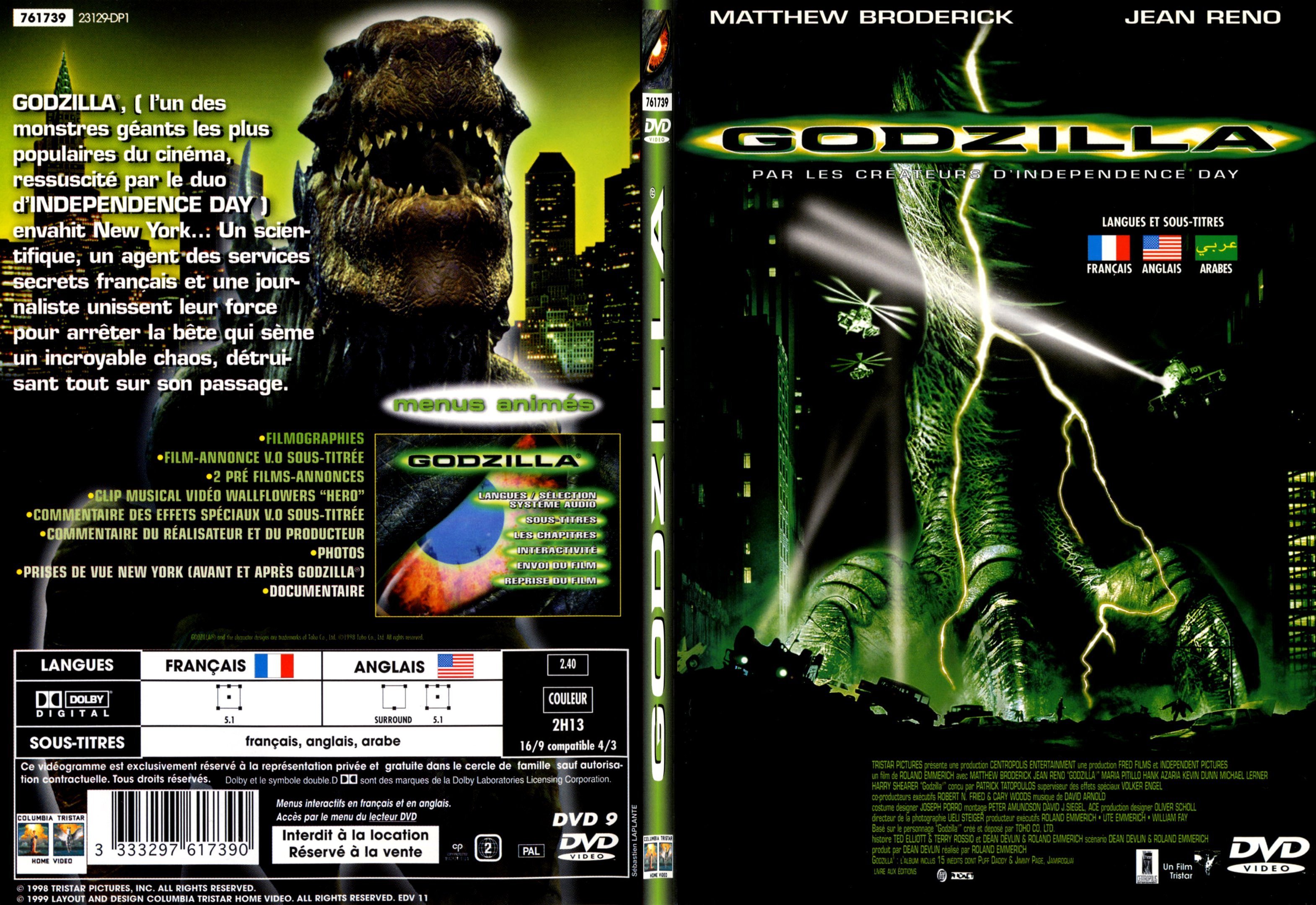 Jaquette DVD Godzilla - SLIM