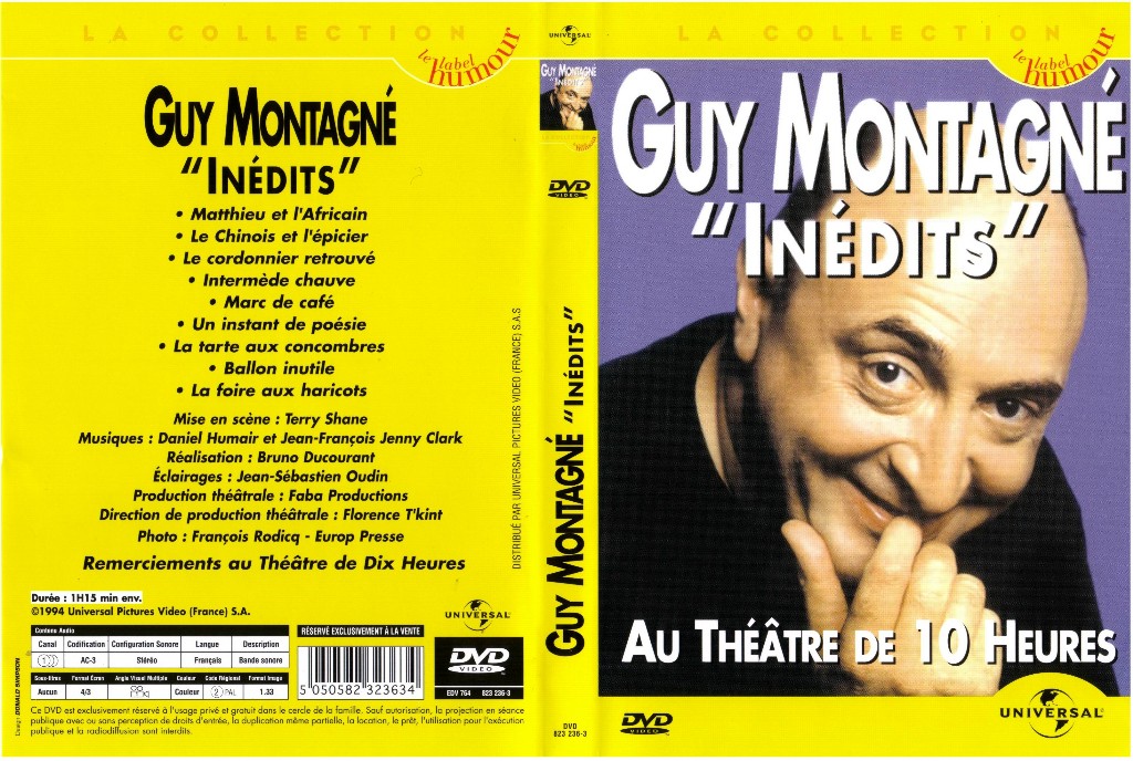 Jaquette DVD Guy Montagn les indits
