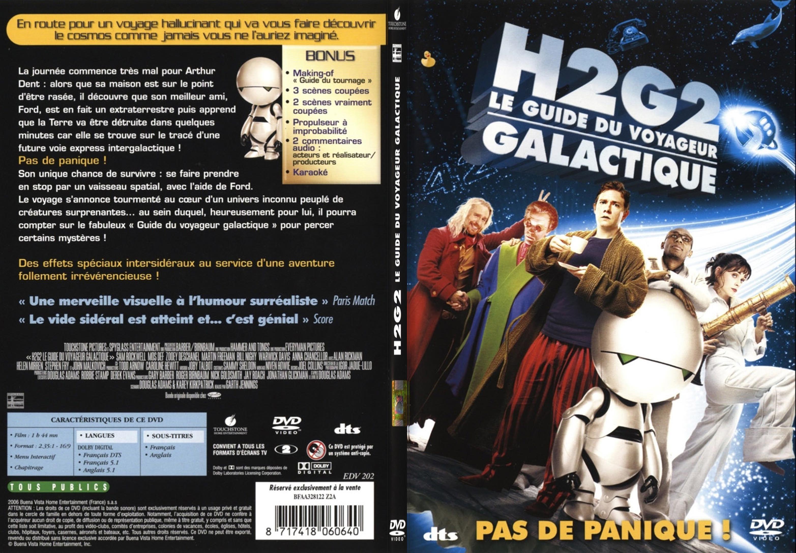 Jaquette DVD H2G2 le guide du voyageur galactique - SLIM