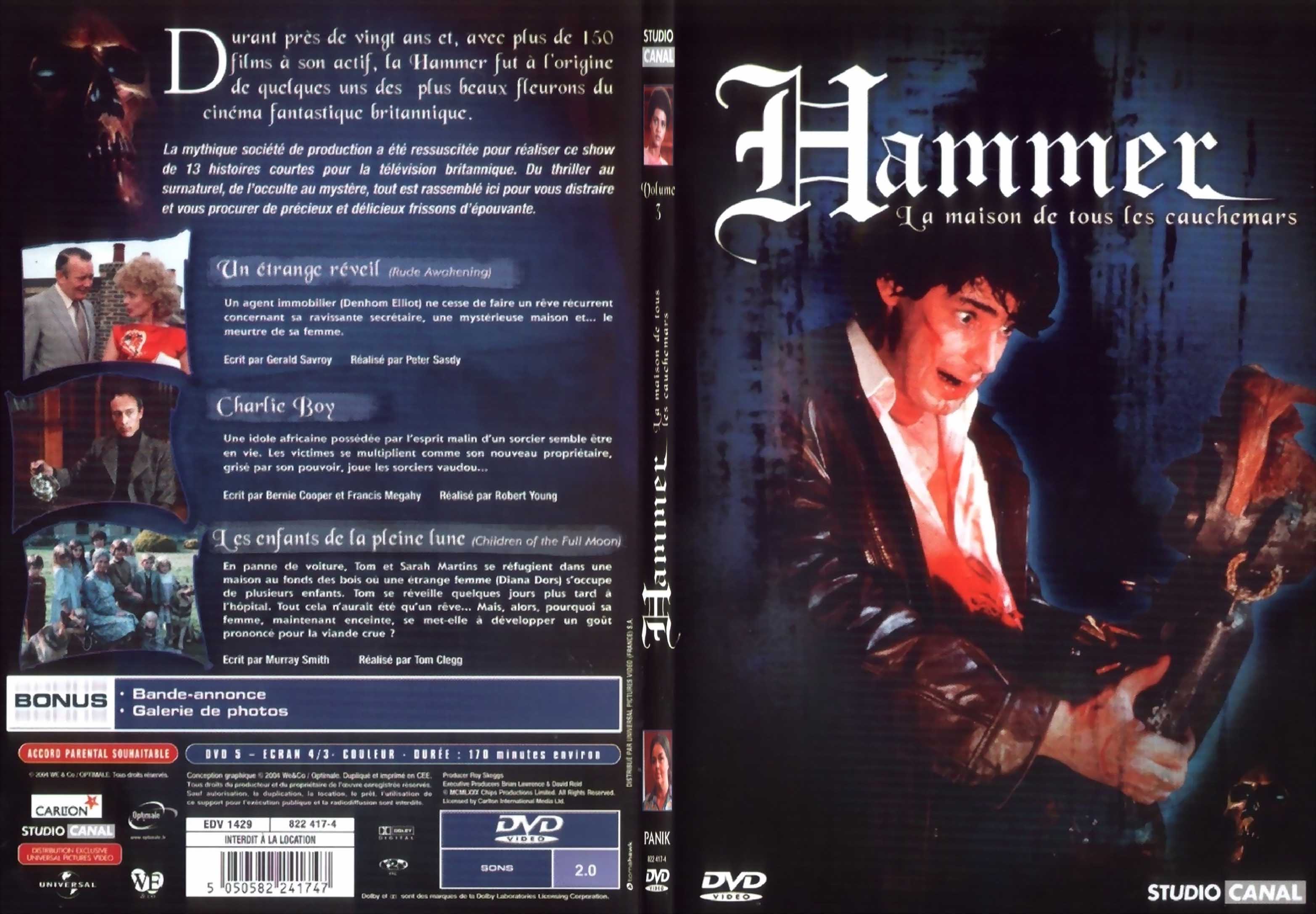 Jaquette DVD Hammer la maison de tous les cauchemars vol 3 - SLIM