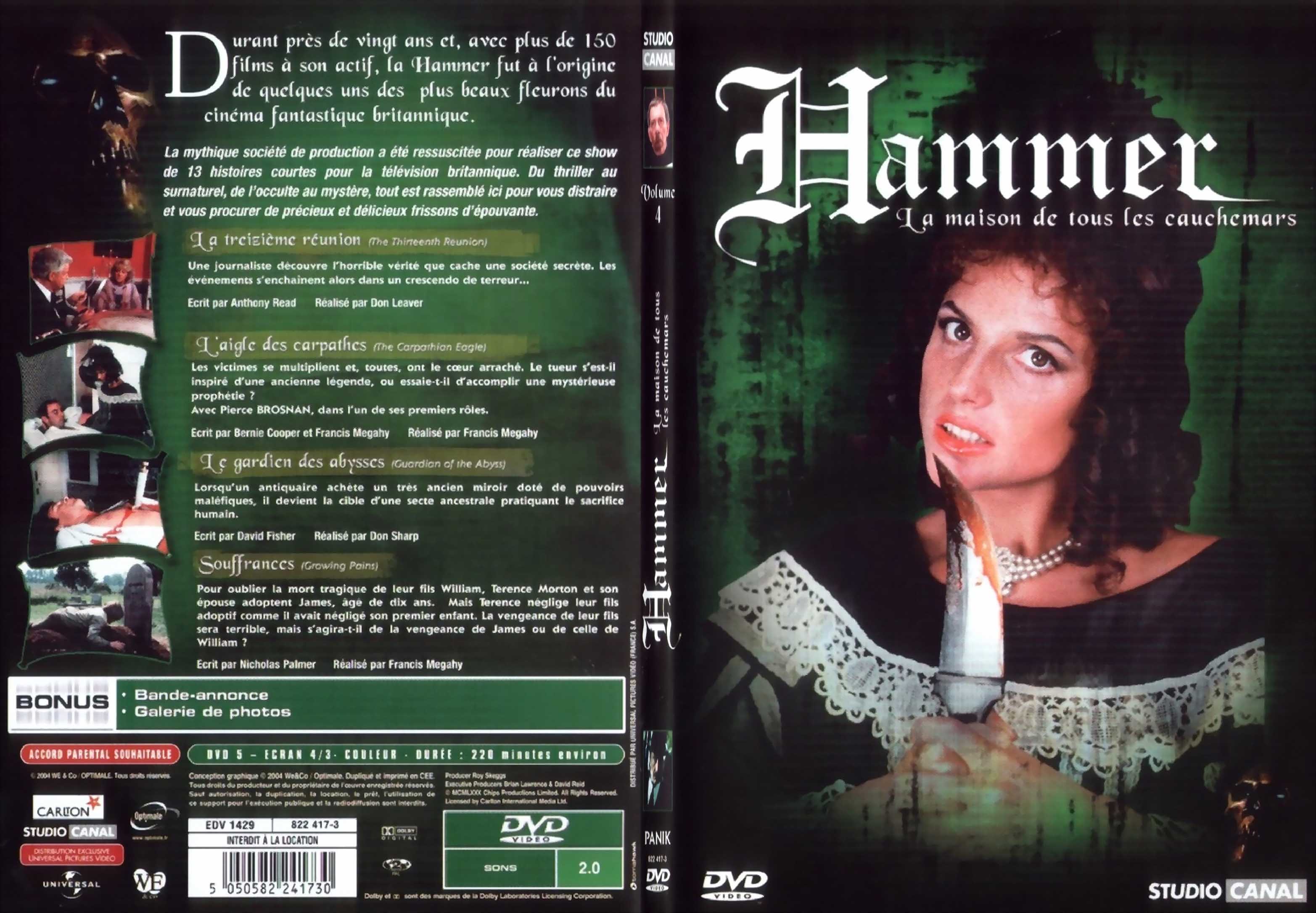 Jaquette DVD Hammer la maison de tous les cauchemars vol 4 - SLIM
