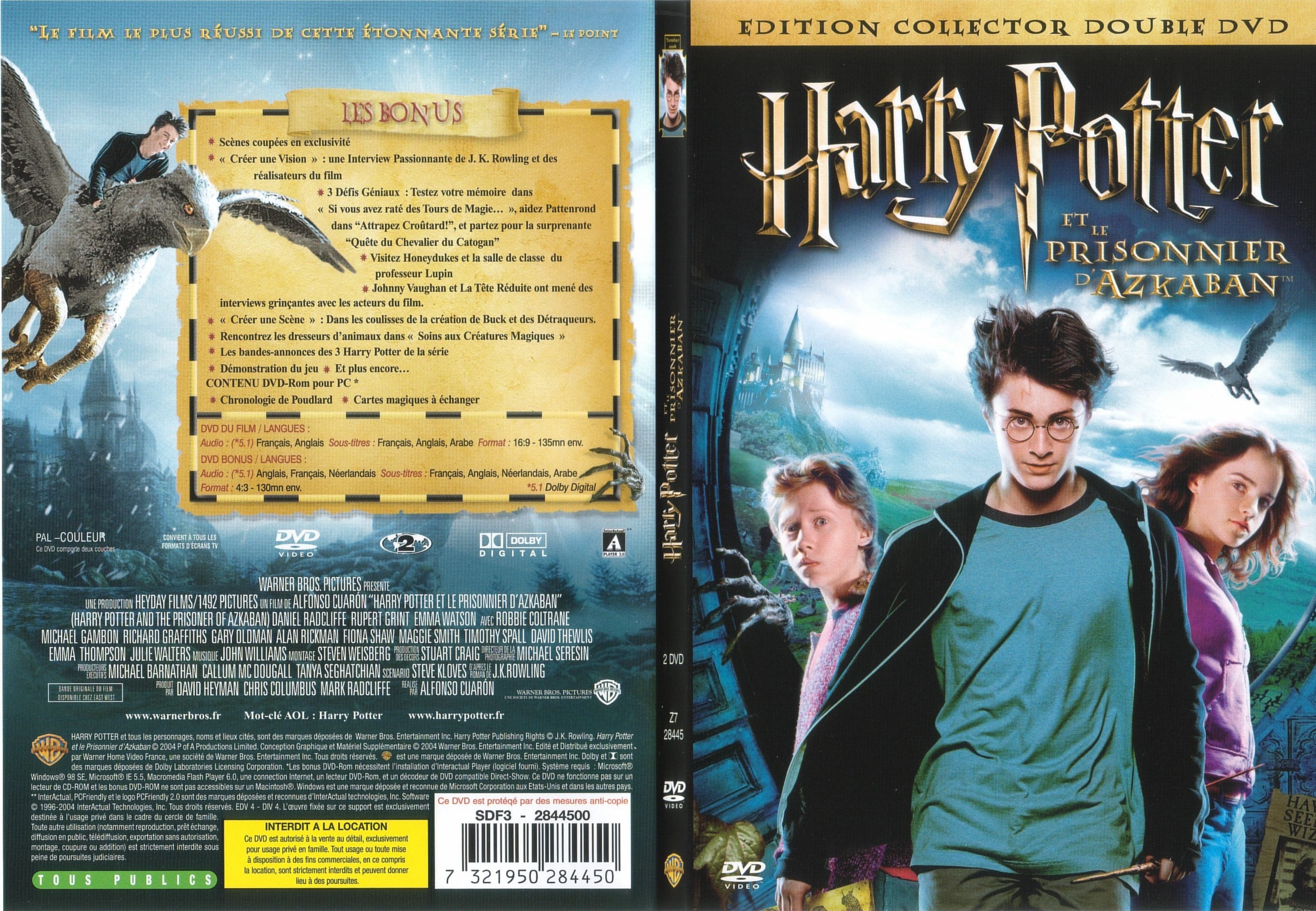 Jaquette DVD Harry Potter 3 - SLIM