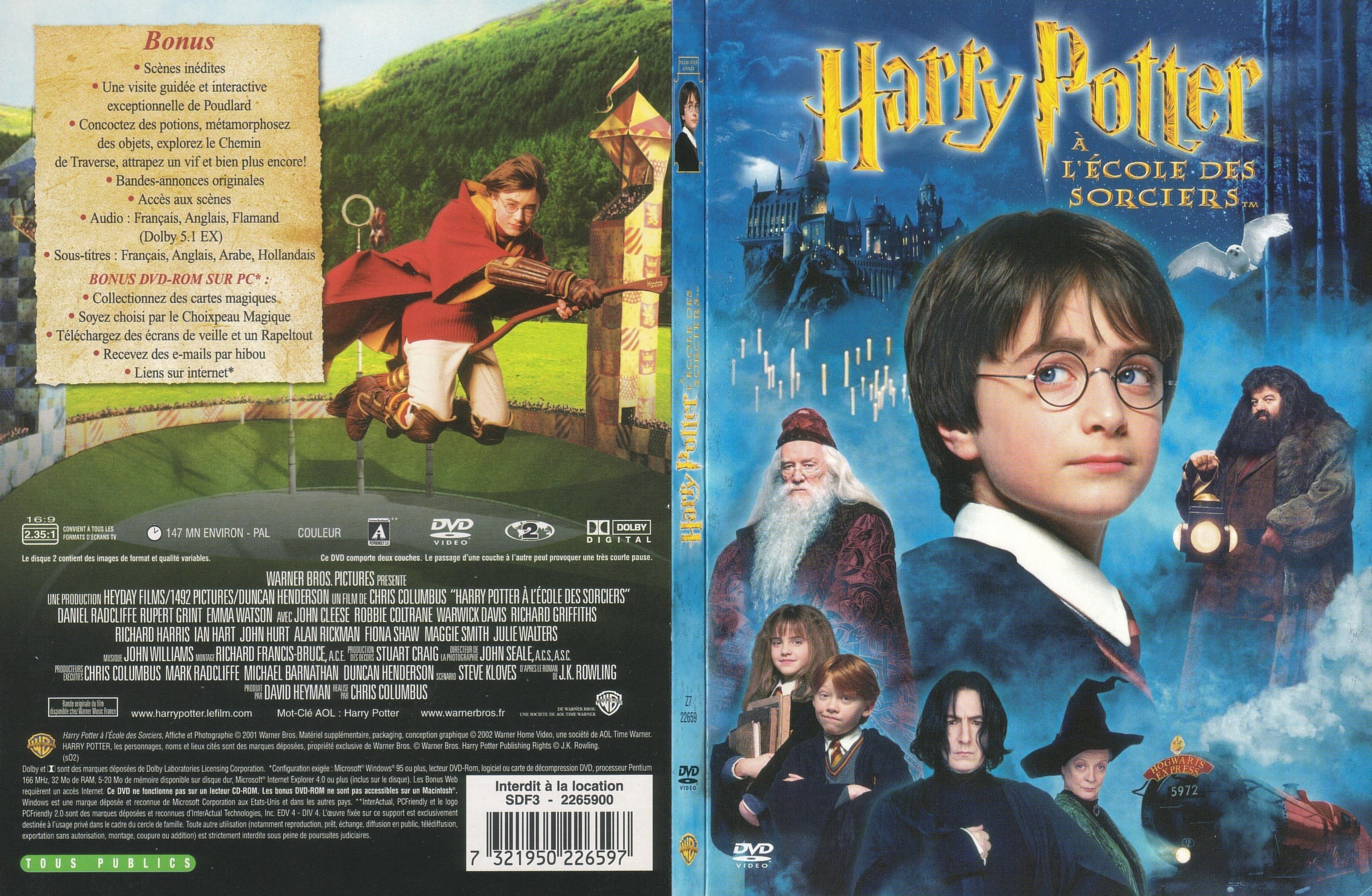 Jaquette DVD Harry Potter  l