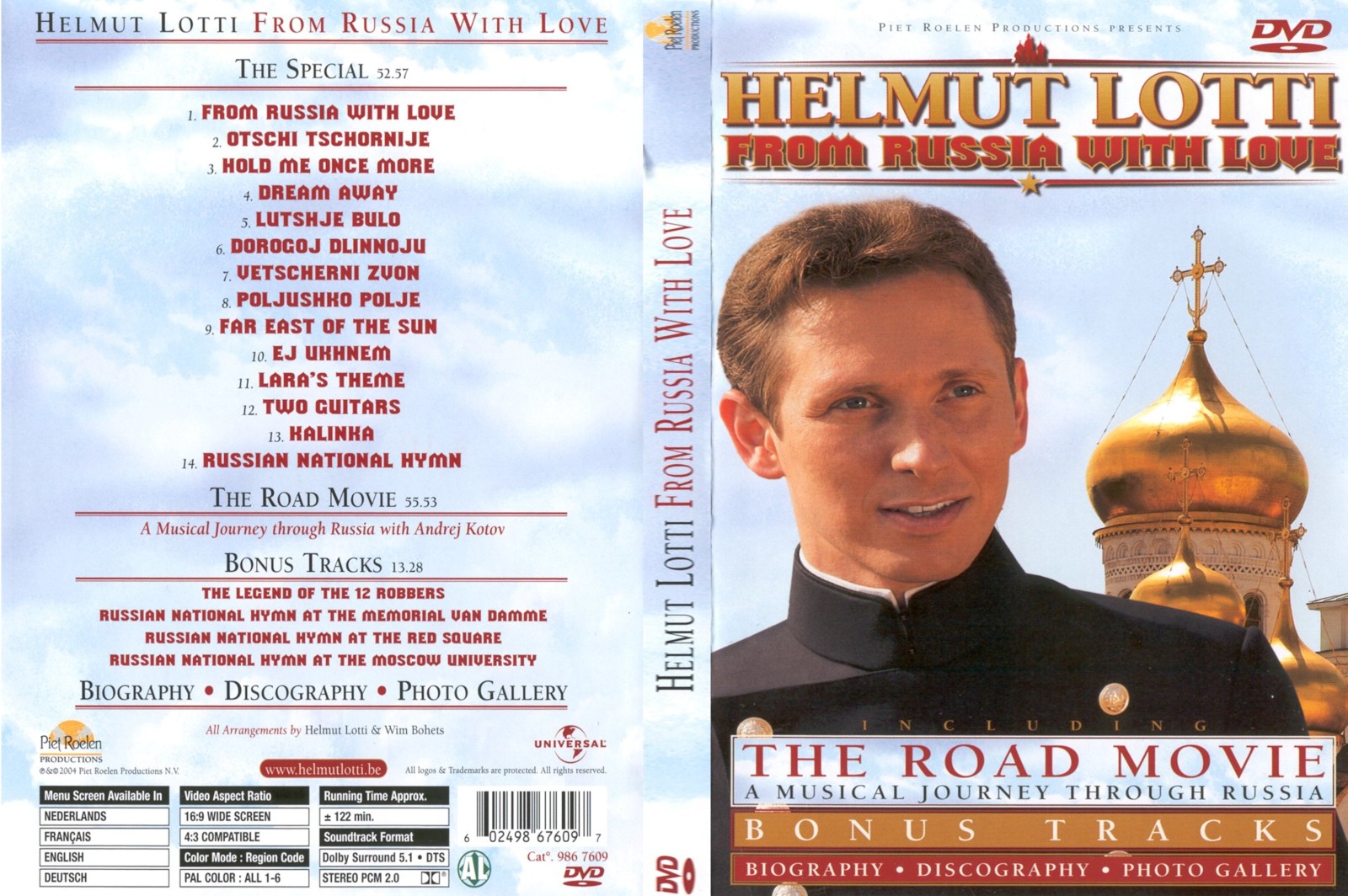 Jaquette DVD Helmut Lotti from russia with love