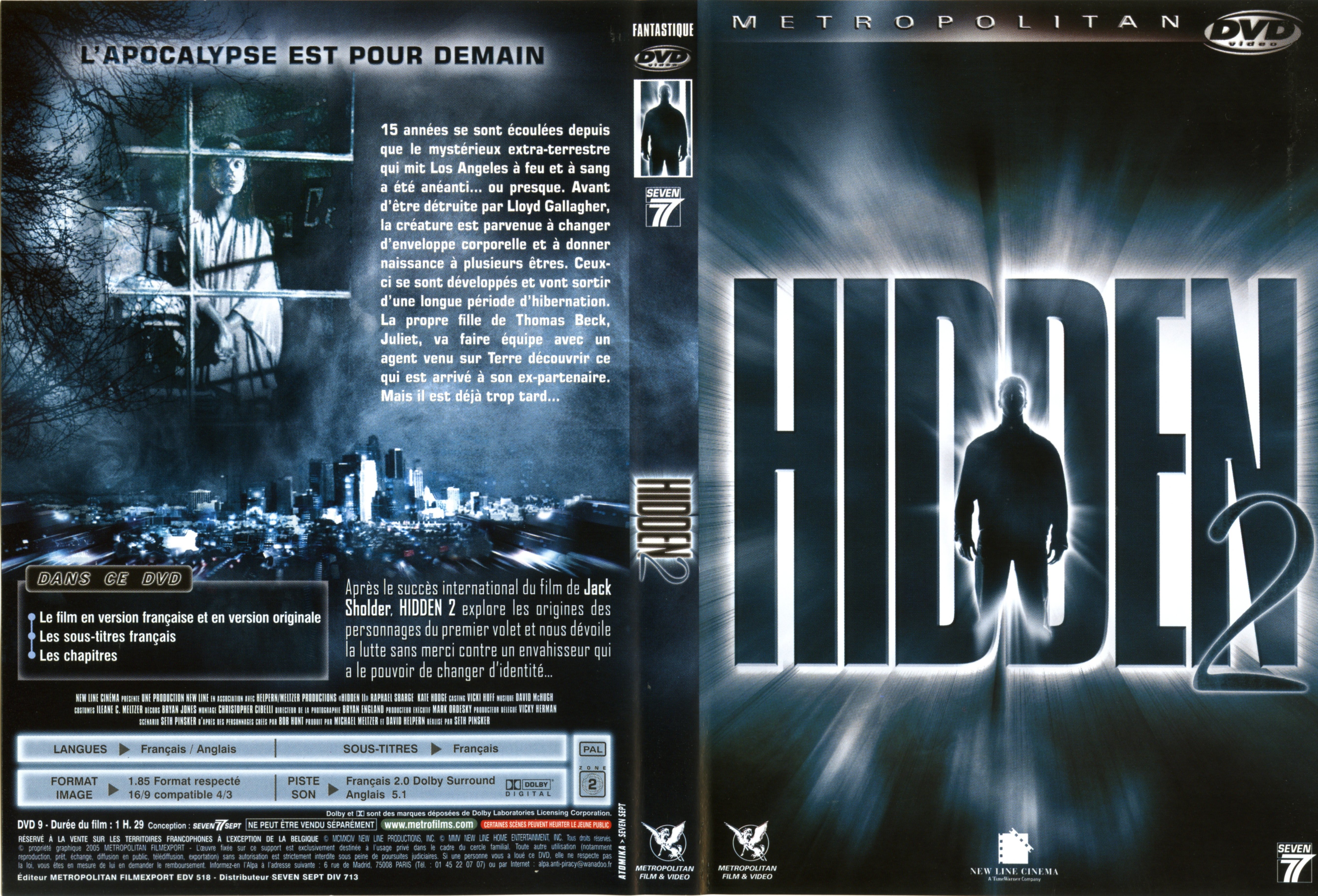 Jaquette DVD Hidden 2