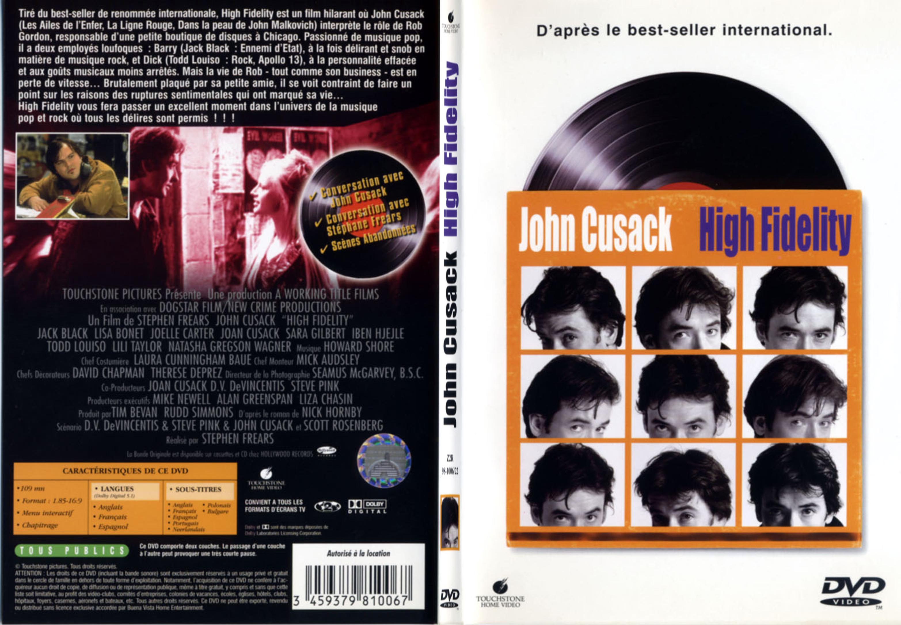 Jaquette DVD High fidelity - SLIM