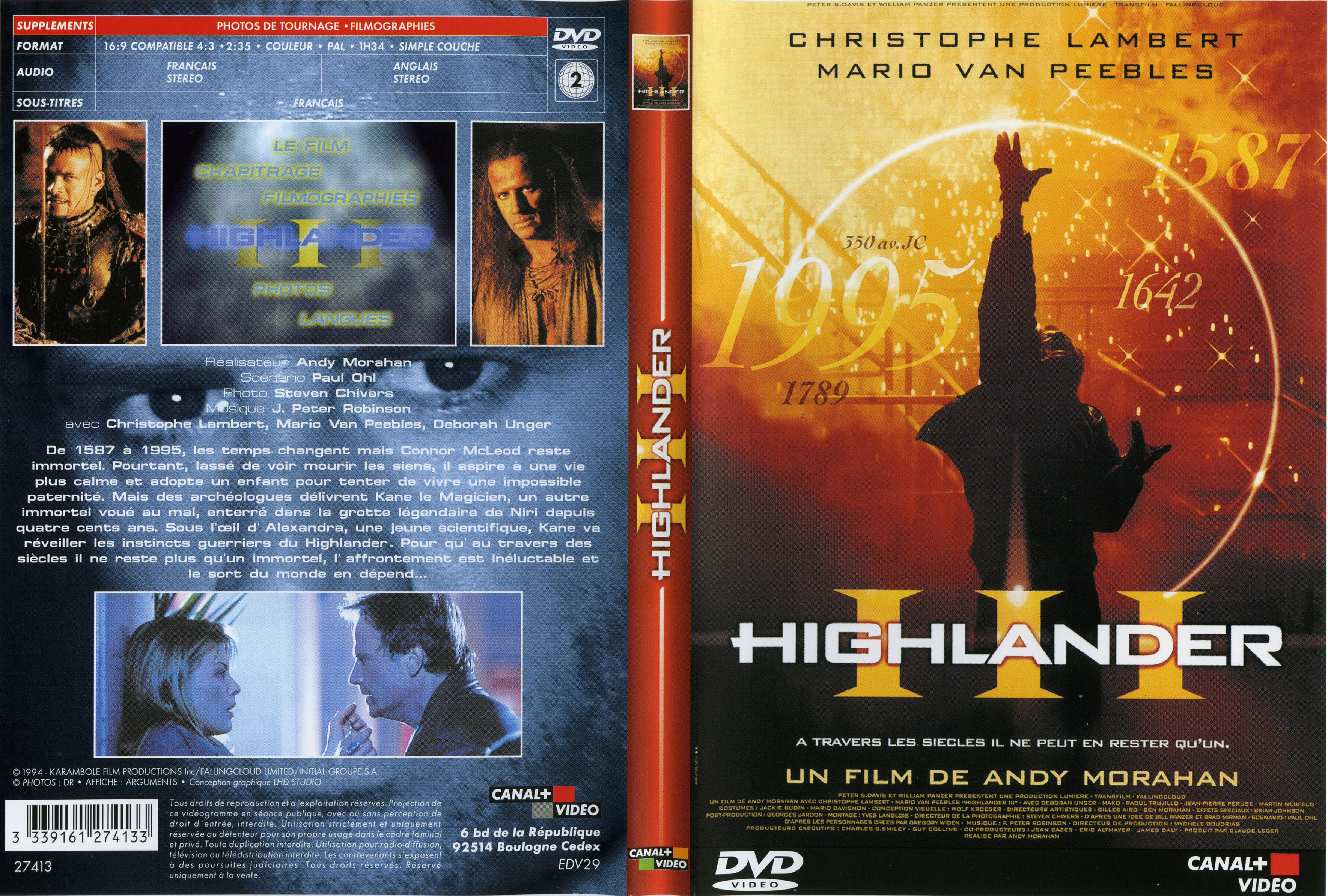 Jaquette DVD Highlander 3