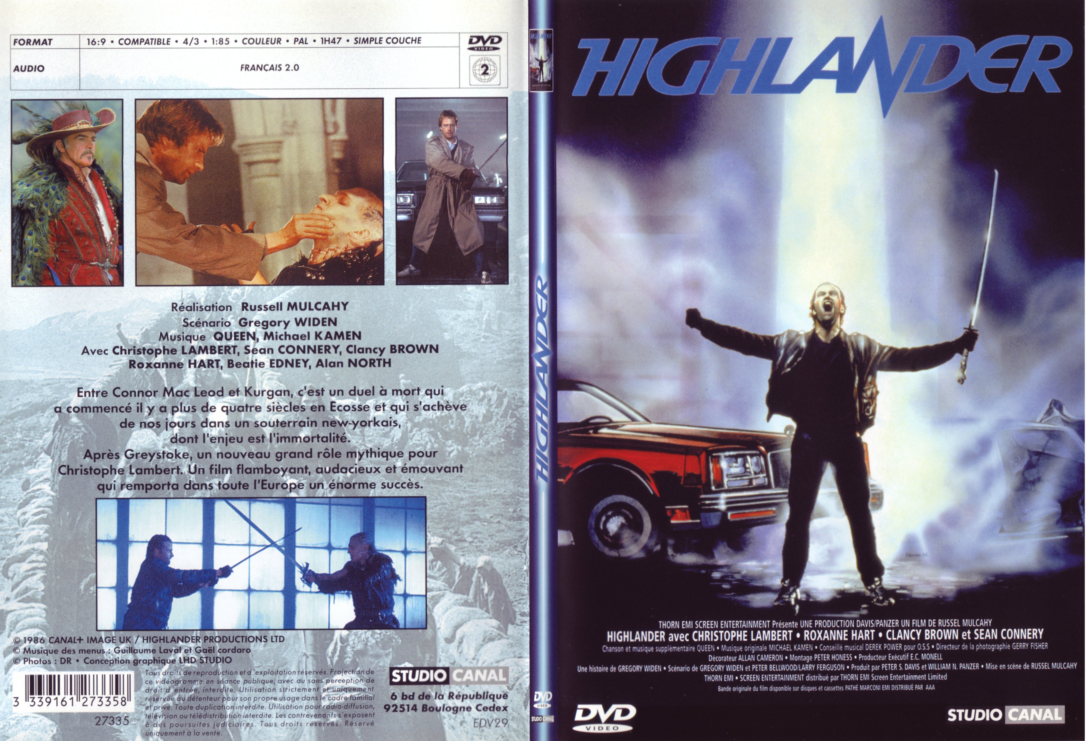 Jaquette DVD Highlander - SLIM