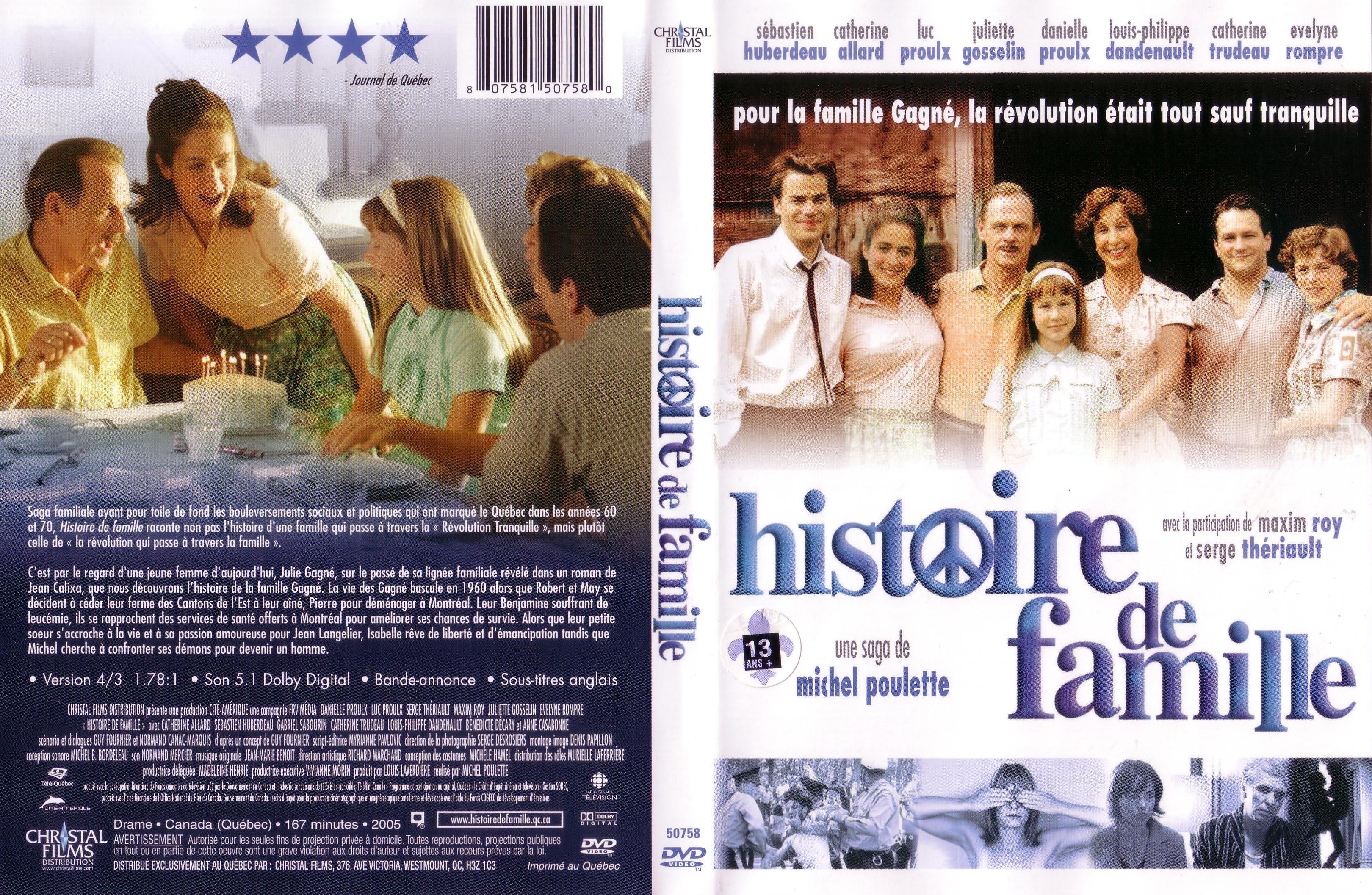Jaquette DVD Histoire de famille