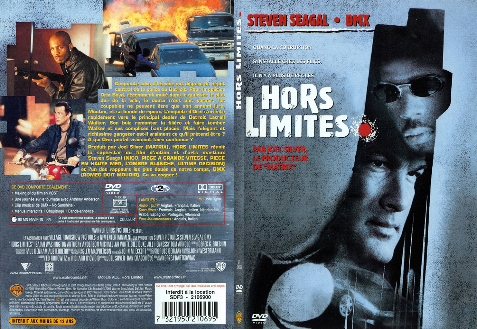 Jaquette DVD Hors limites - SLIM