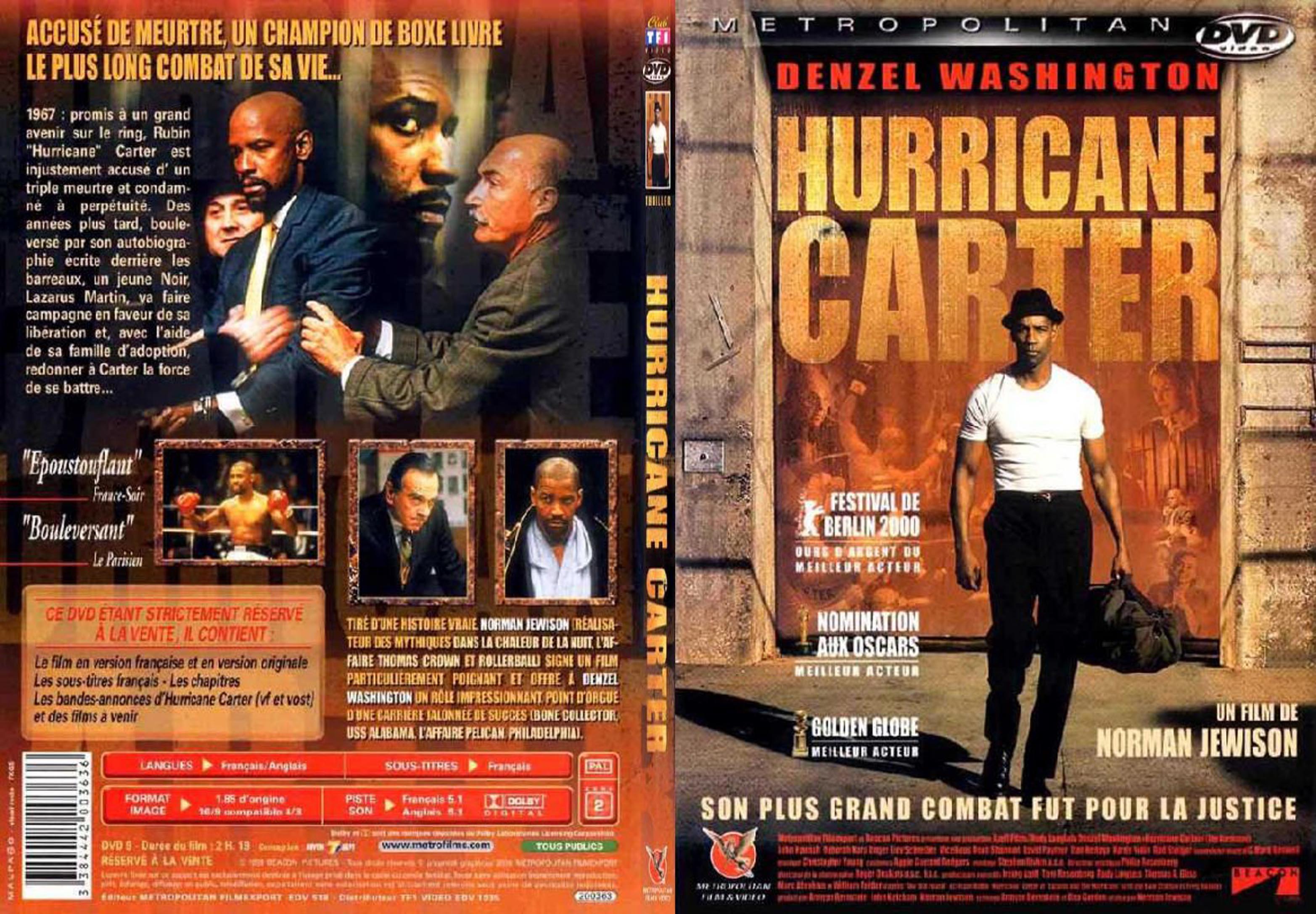 Jaquette DVD Hurricane Carter - SLIM