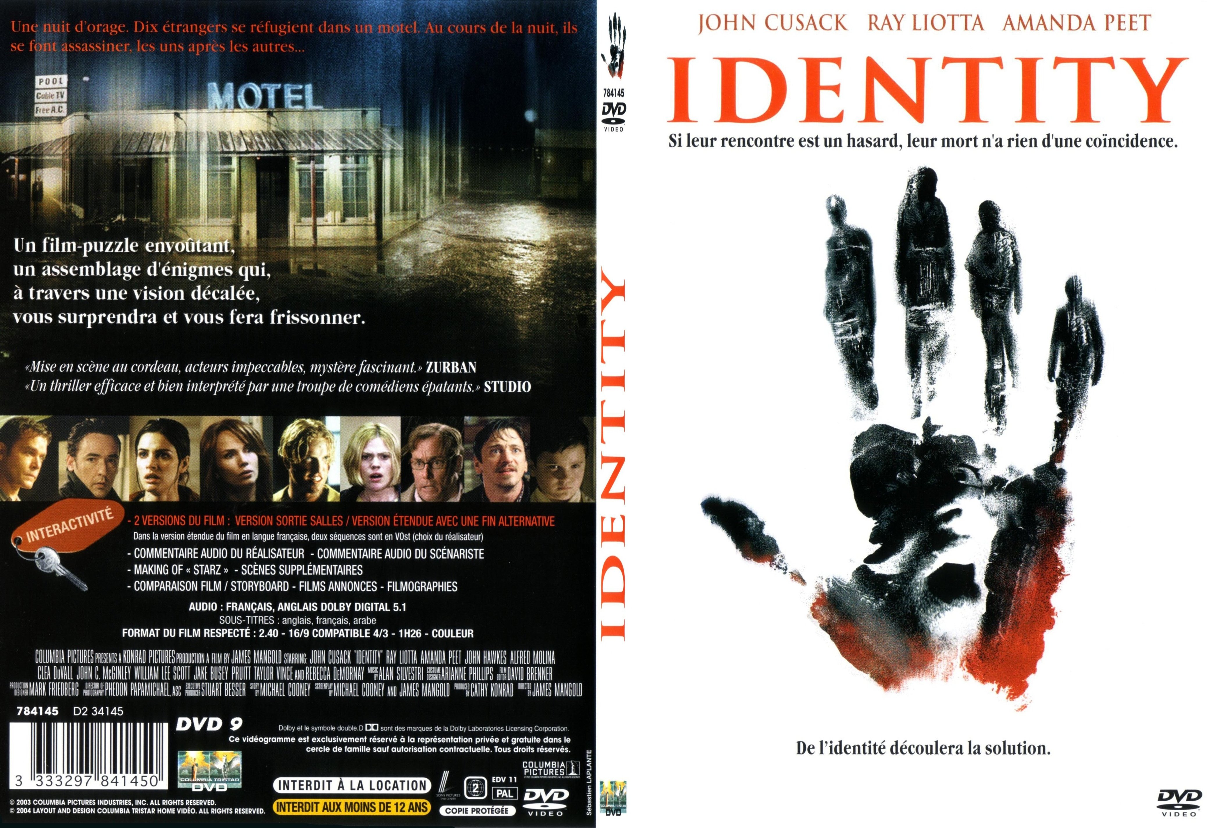 Jaquette DVD Identity - SLIM