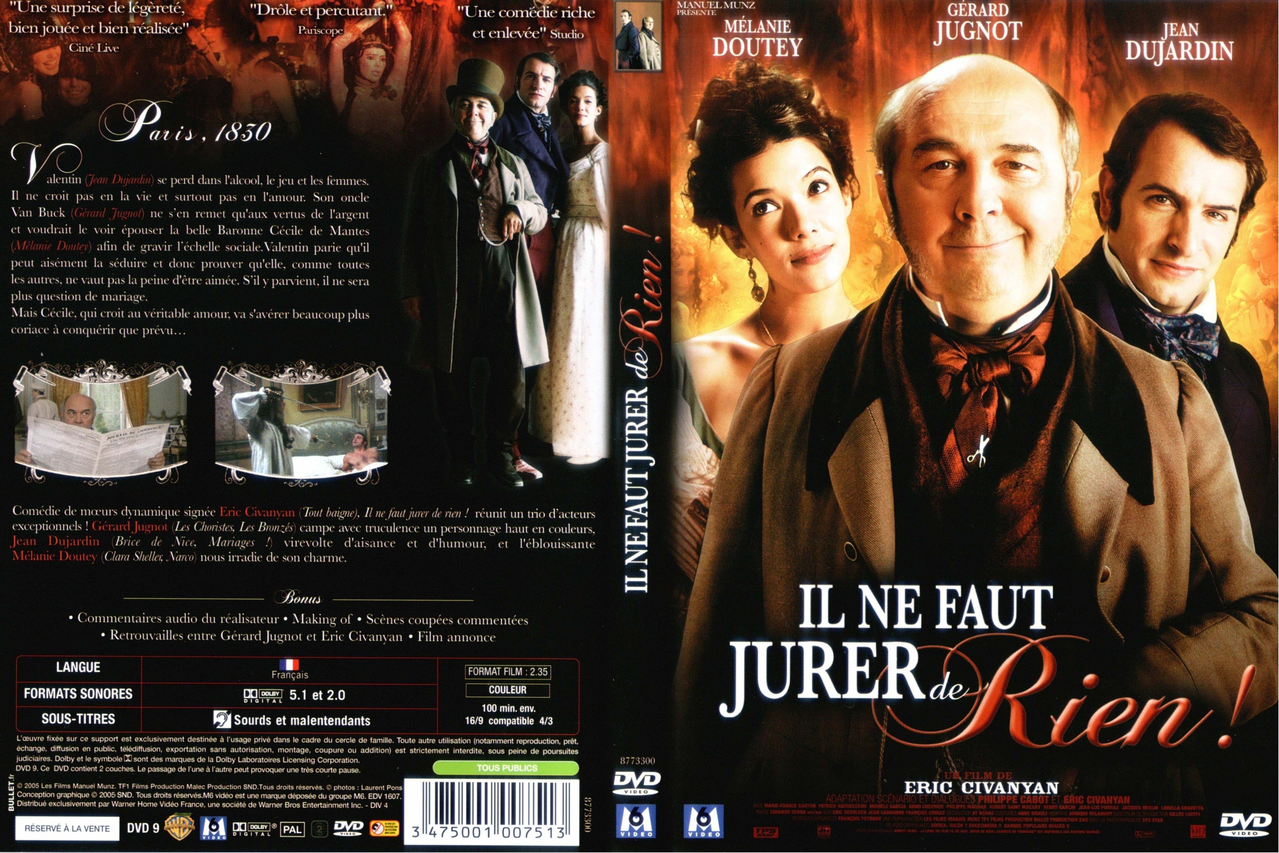 Jaquette DVD Il ne faut jurer de rien