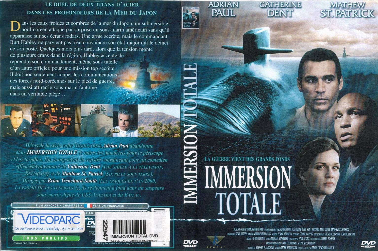 Jaquette DVD Immersion totale