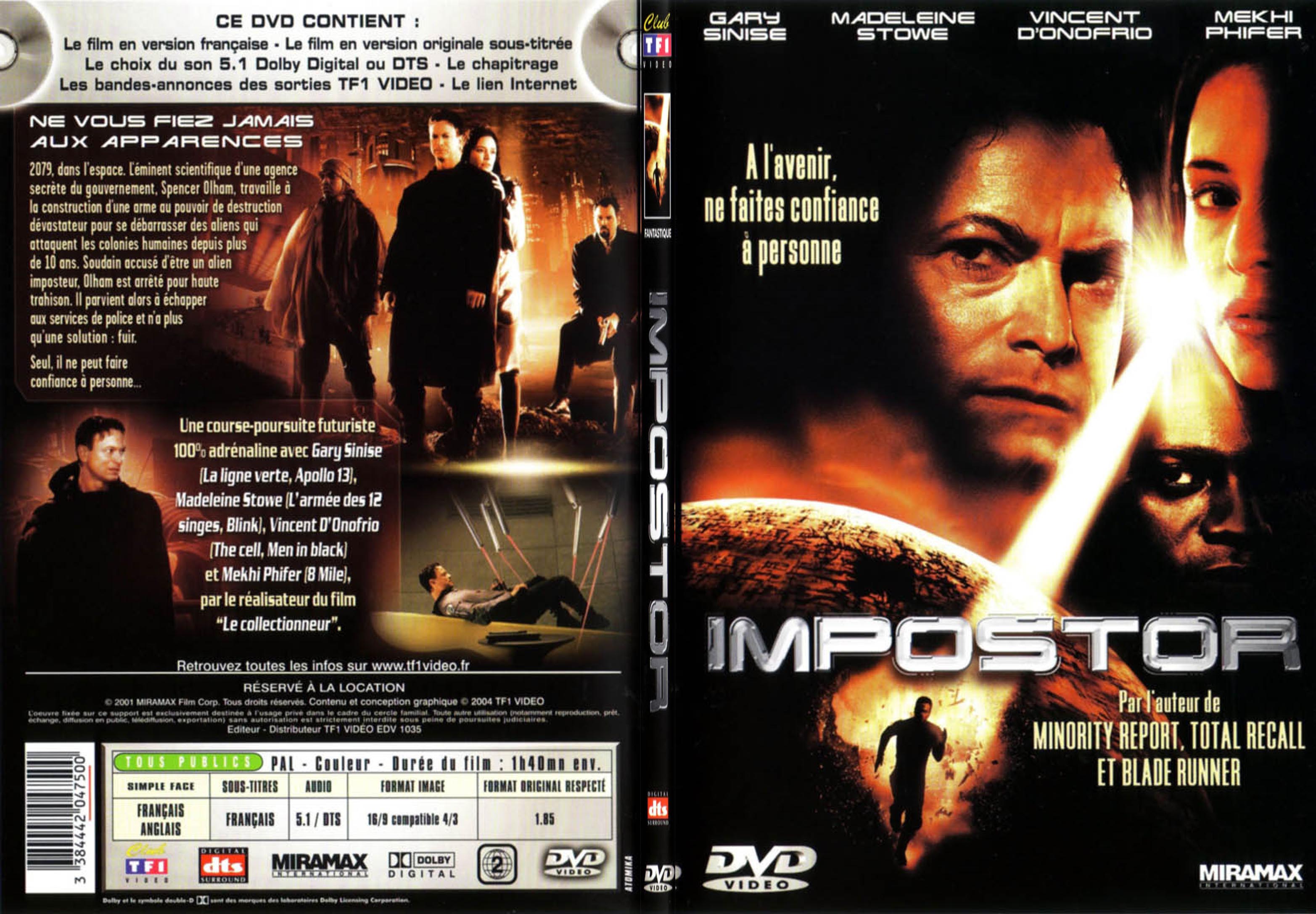 Jaquette DVD Impostor - SLIM