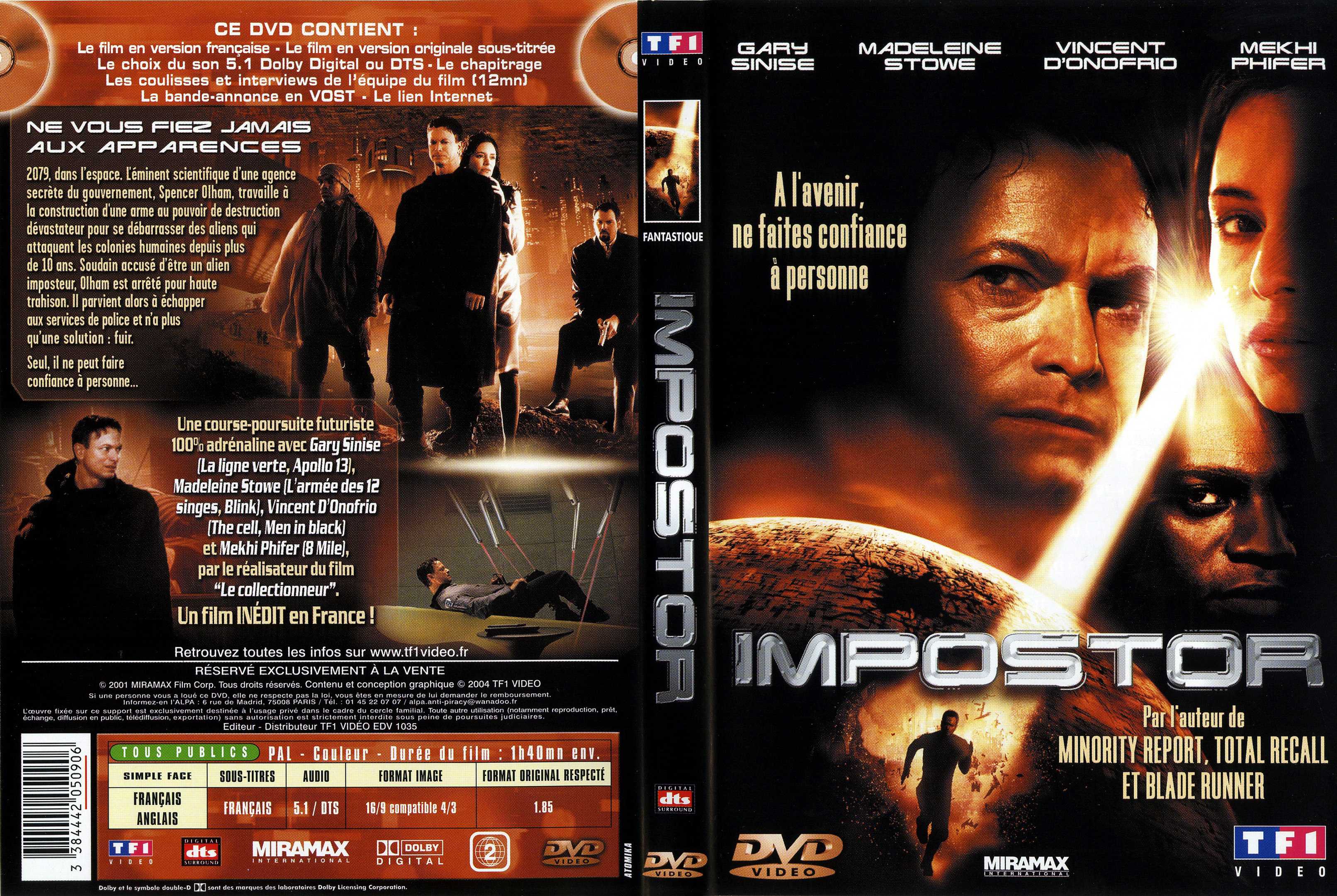 Jaquette DVD Impostor v2